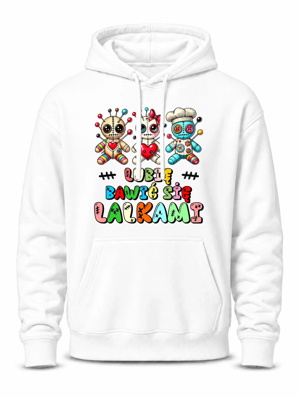 Bluza męska z kapturem - Voodoo Lubię bawić się lalkami W52