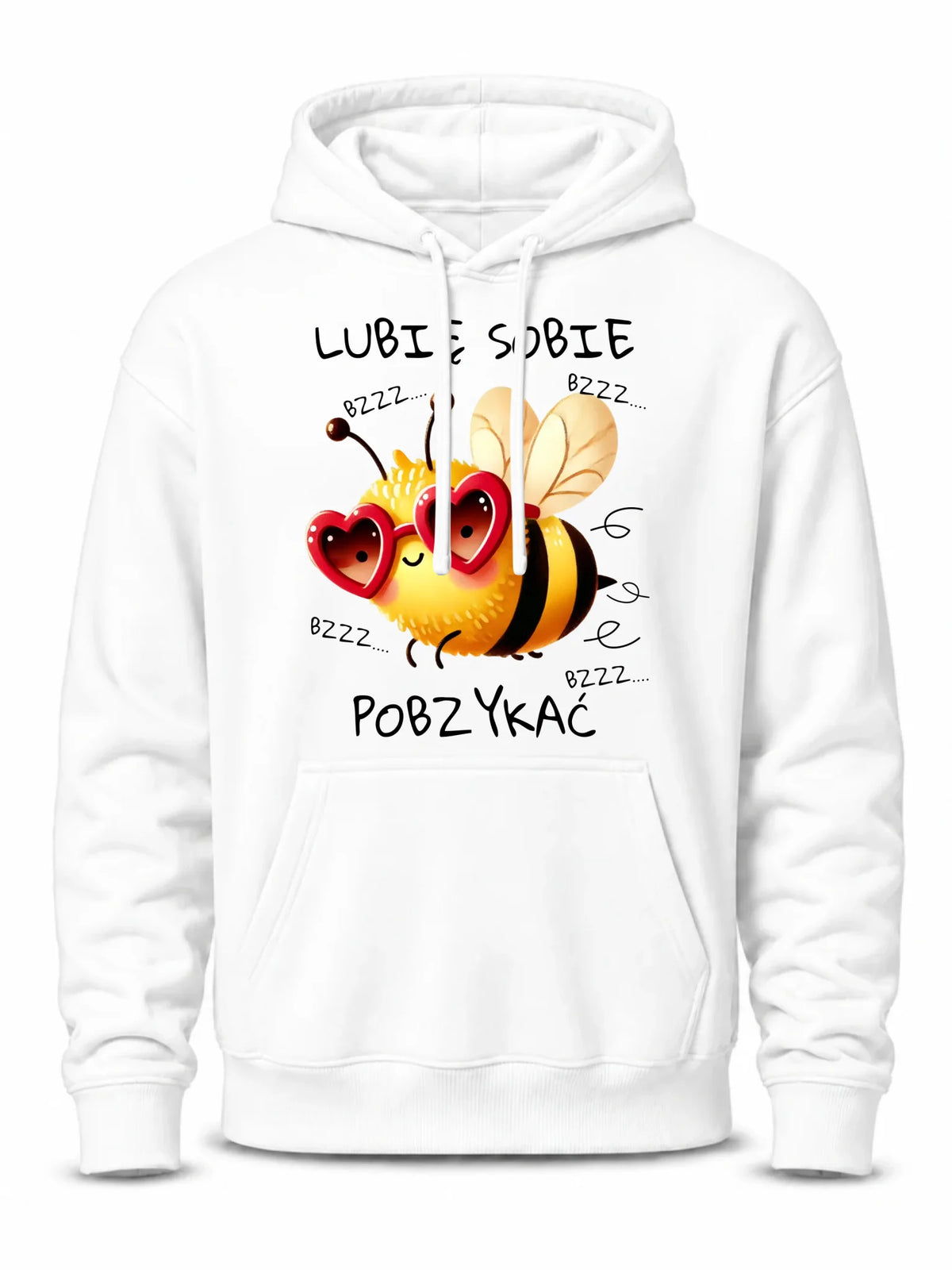 Bluza męska z kapturem - Lubię sobie pobzykać W51
