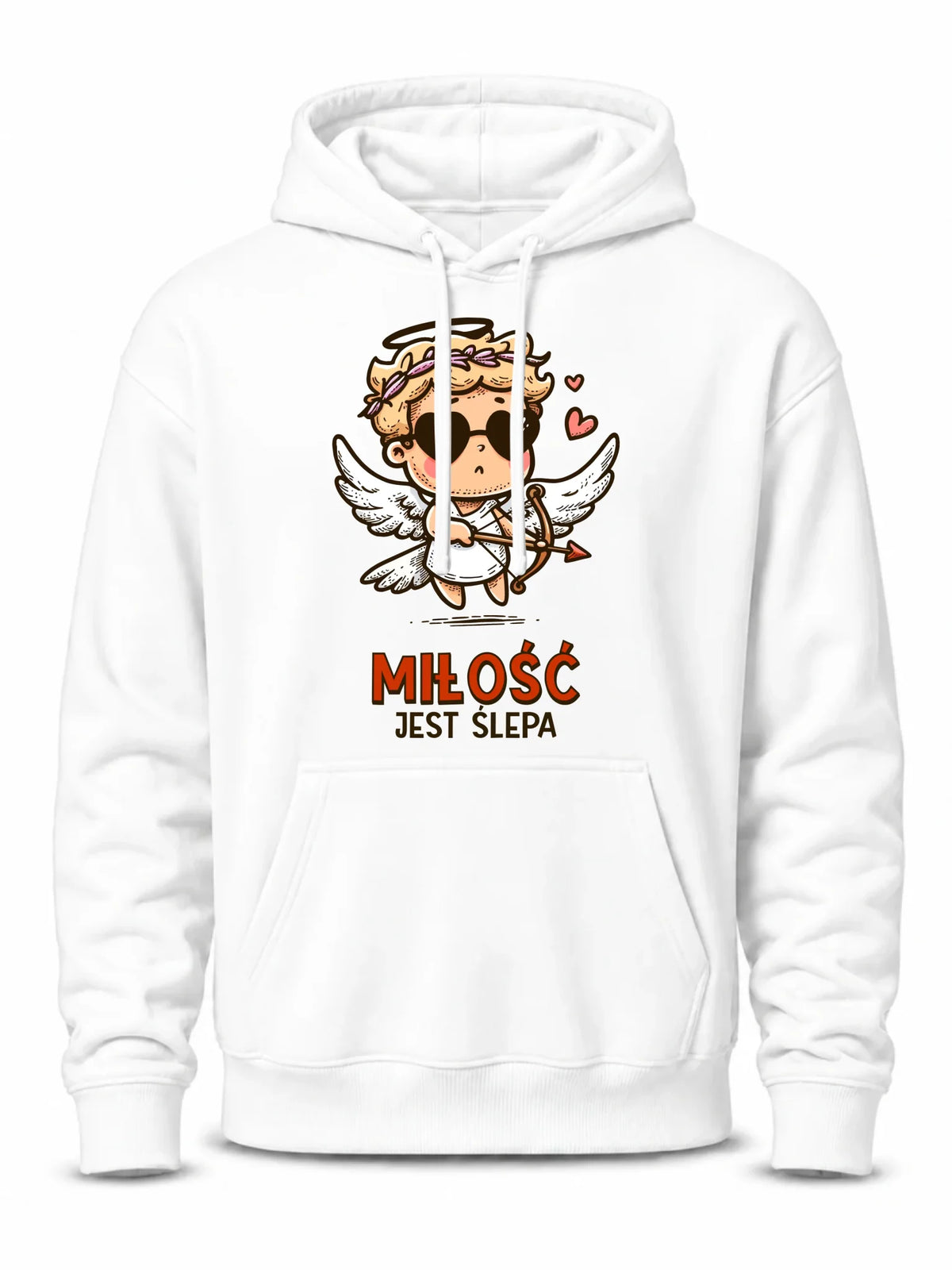 Bluza męska z kapturem - Miłość jest ślepa W48