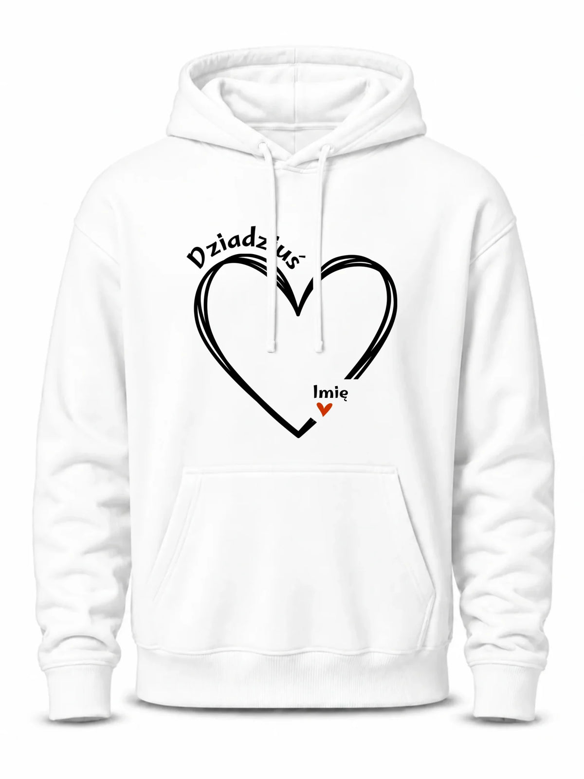 Bluza z kapturem dla dziadka - Serce z imionami wnuków 1-7 - personalizowana D26