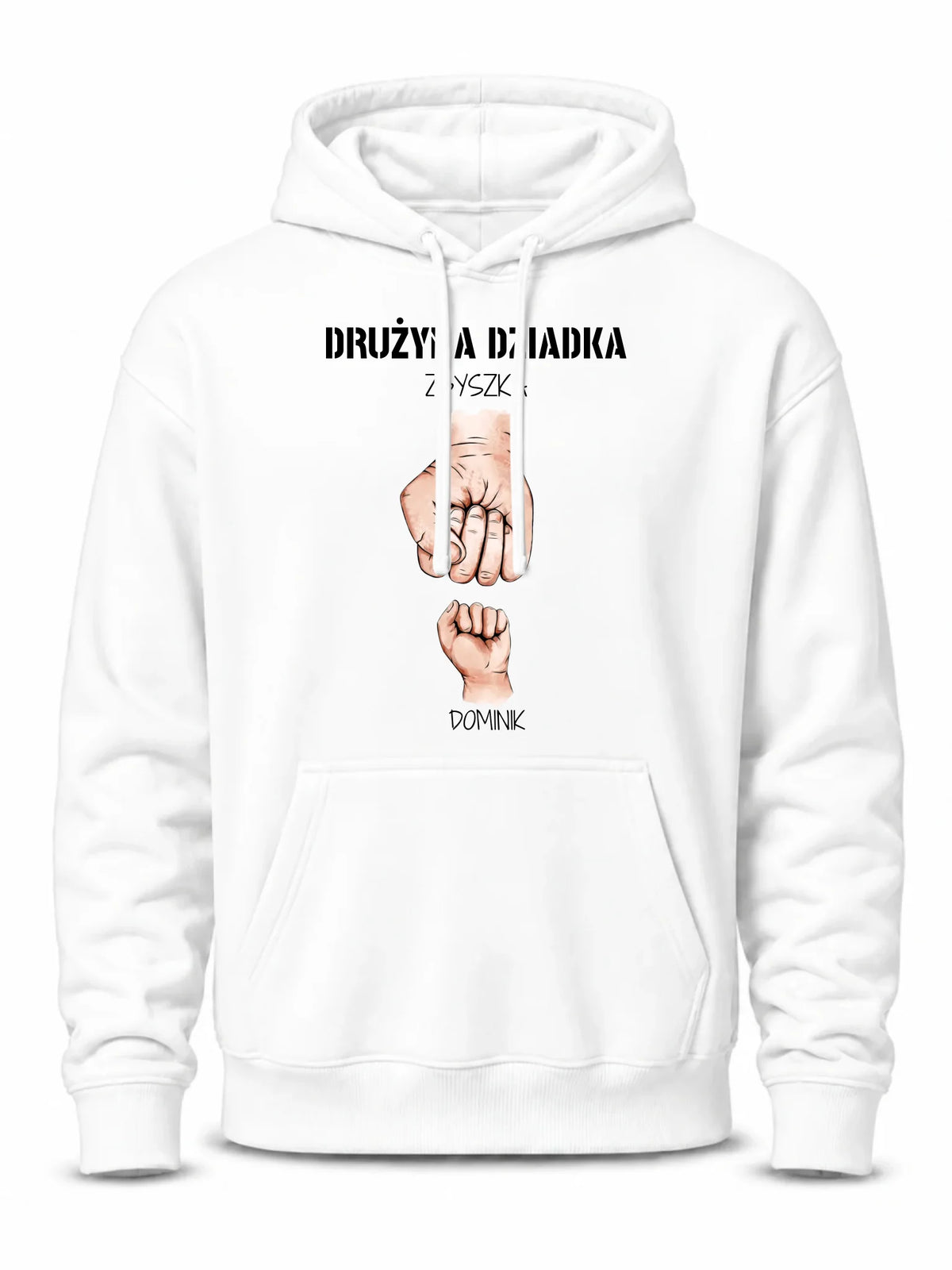 Bluza z kapturem dla dziadka - Drużyna dziadka 1-6 imion wnuków - personalizowana D07