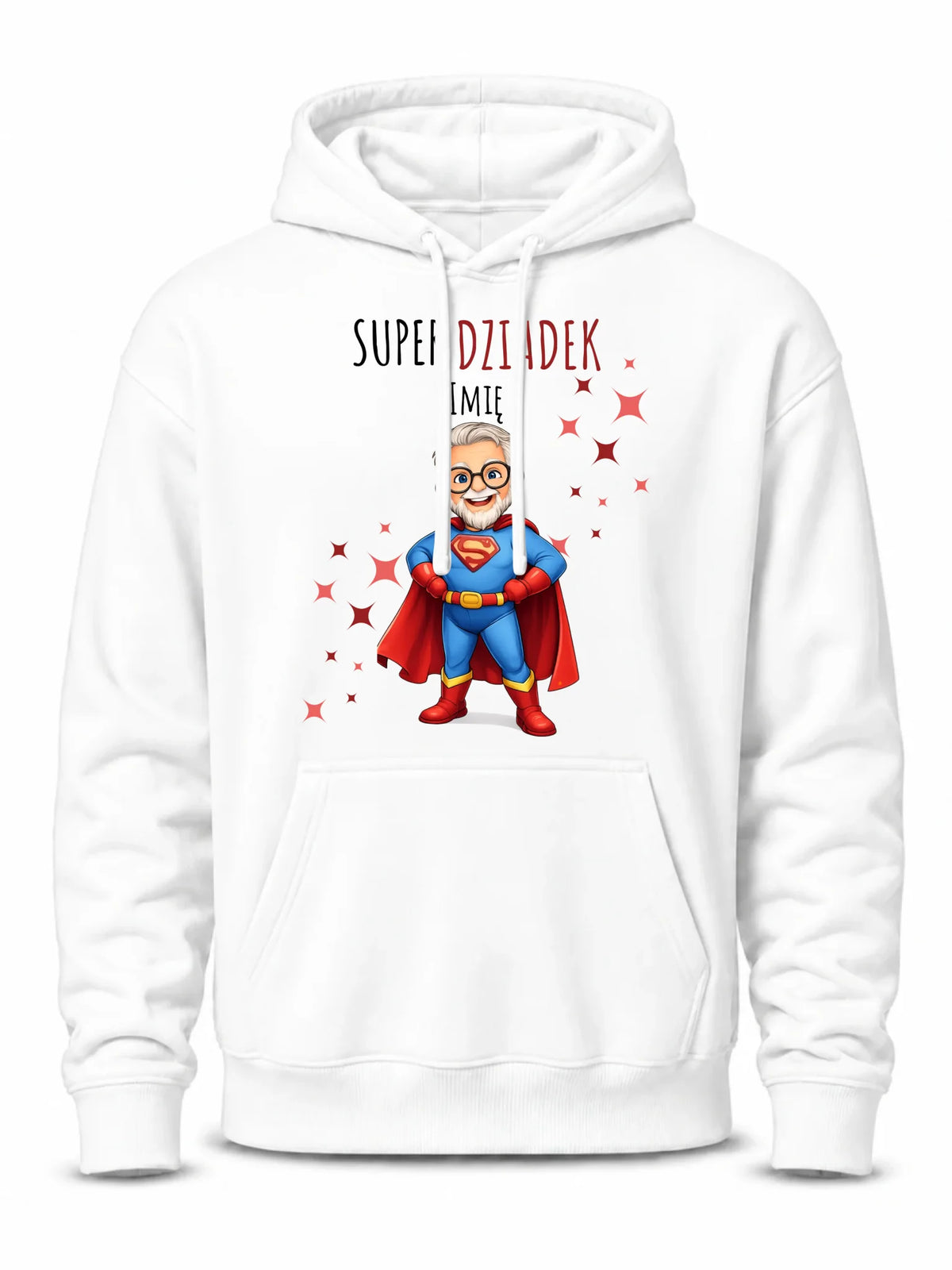 Bluza z kapturem dla dziadka - Super Dziadek - personalizowana D02