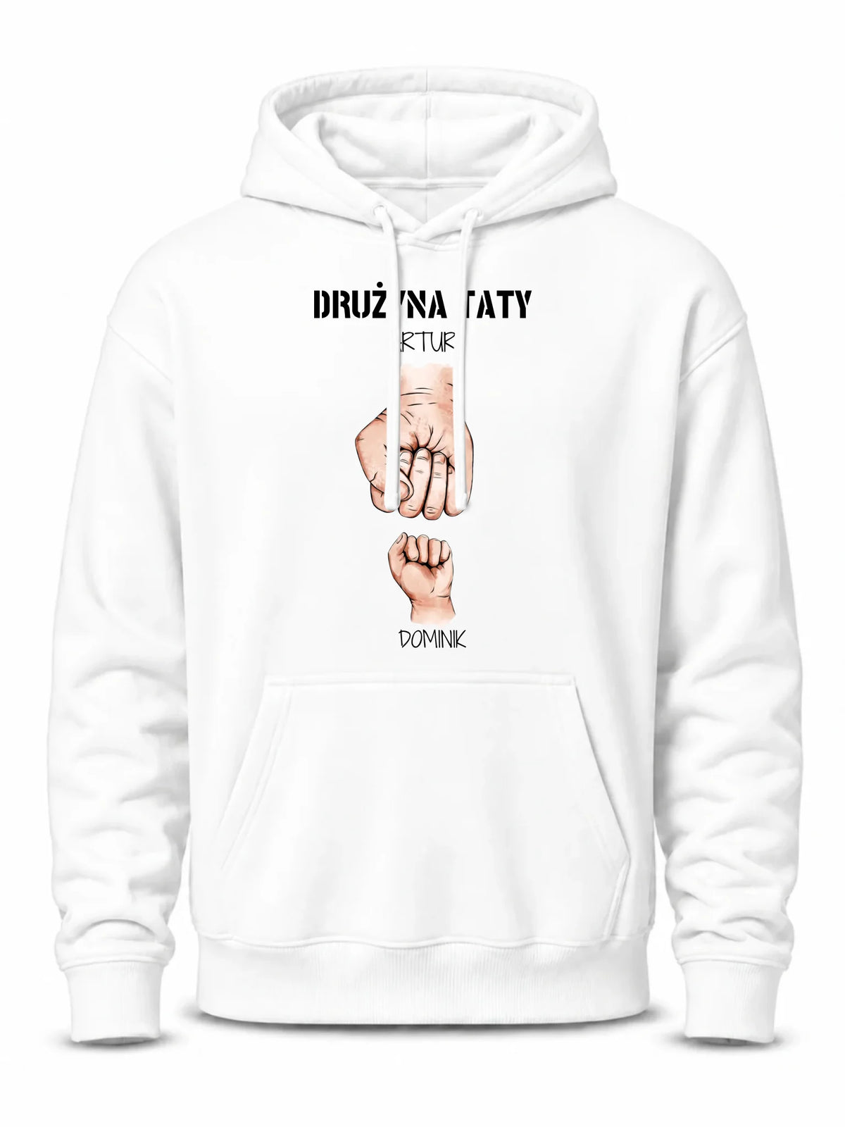 Bluza z kapturem dla taty - Drużyna taty 1-6 imion dzieci - personalizowana DT01