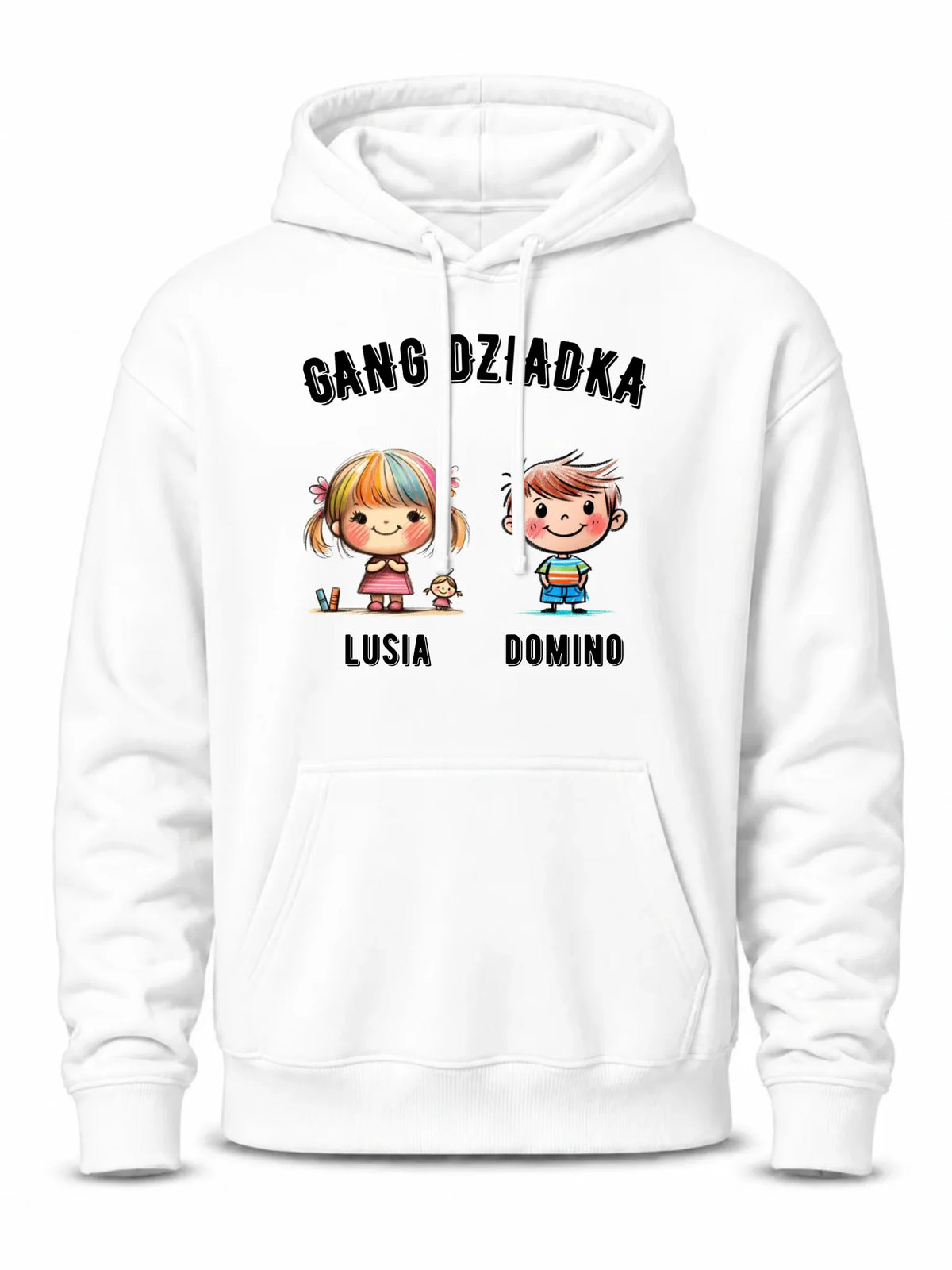 Bluza z kapturem dla dziadka - Gang Dziadka imiona wnuków 2-6 - personalizowana D18