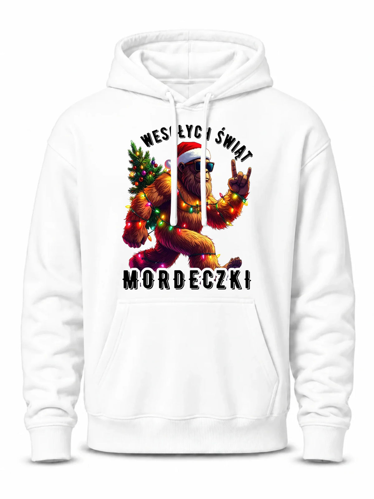 Bluza męska z kapturem świąteczna - prezent na święta - Yeti Wesołych Świąt mordeczki BN152