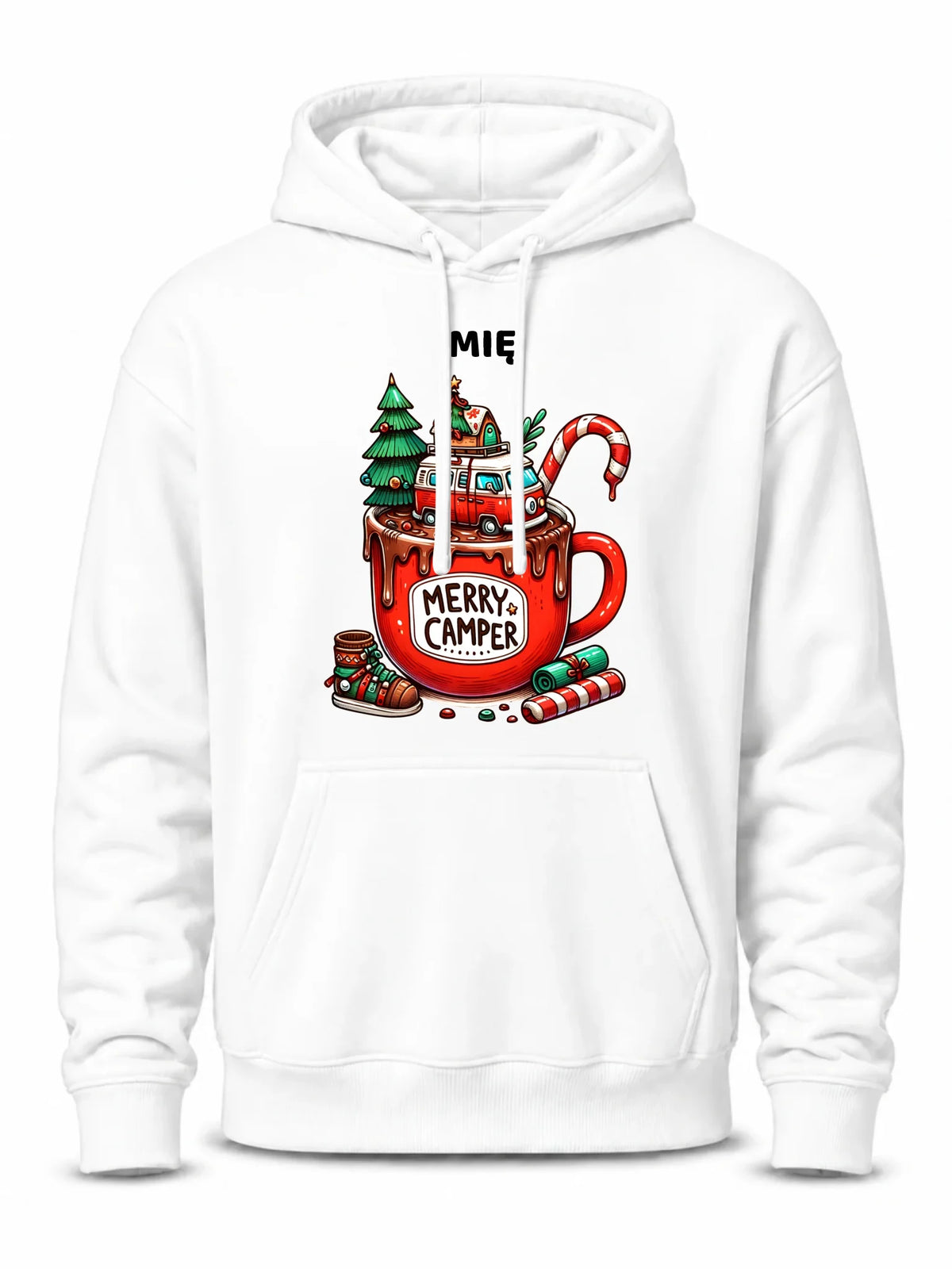 Bluza męska z kapturem świąteczna - Kamper Merry Camper - personalizowana BN43