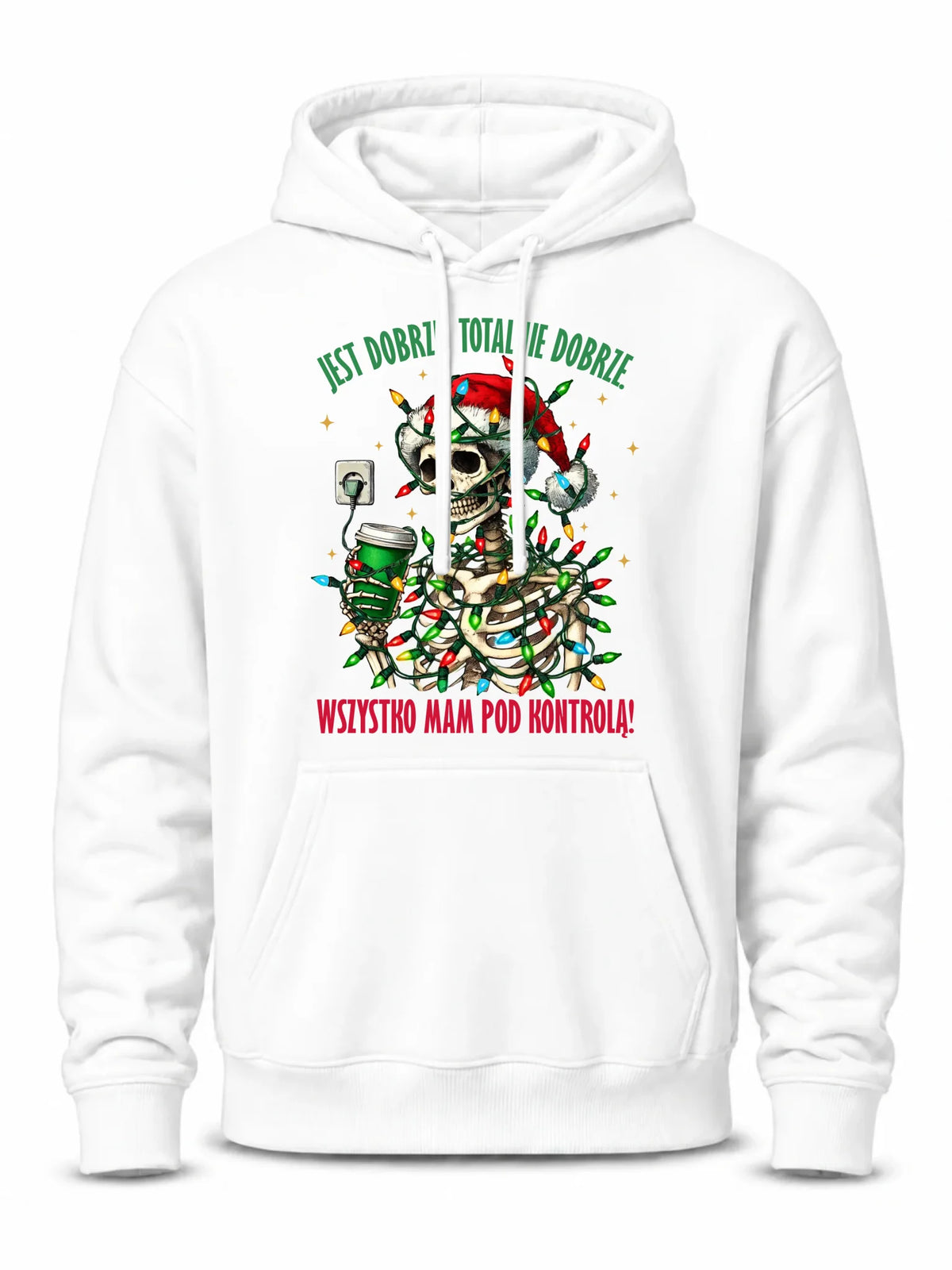 Bluza męska z kapturem świąteczna - Jest dobrze Wszystko mam pod kontrolą BN55