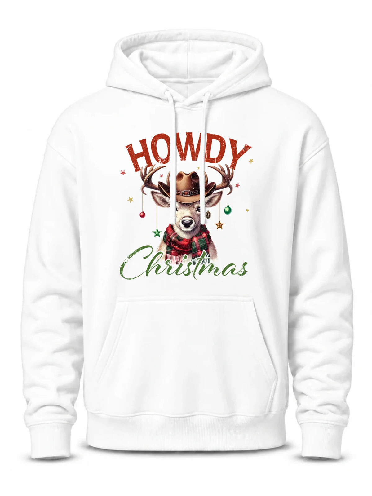 Bluza męska z kapturem świąteczna - Howdy Christmas BN54