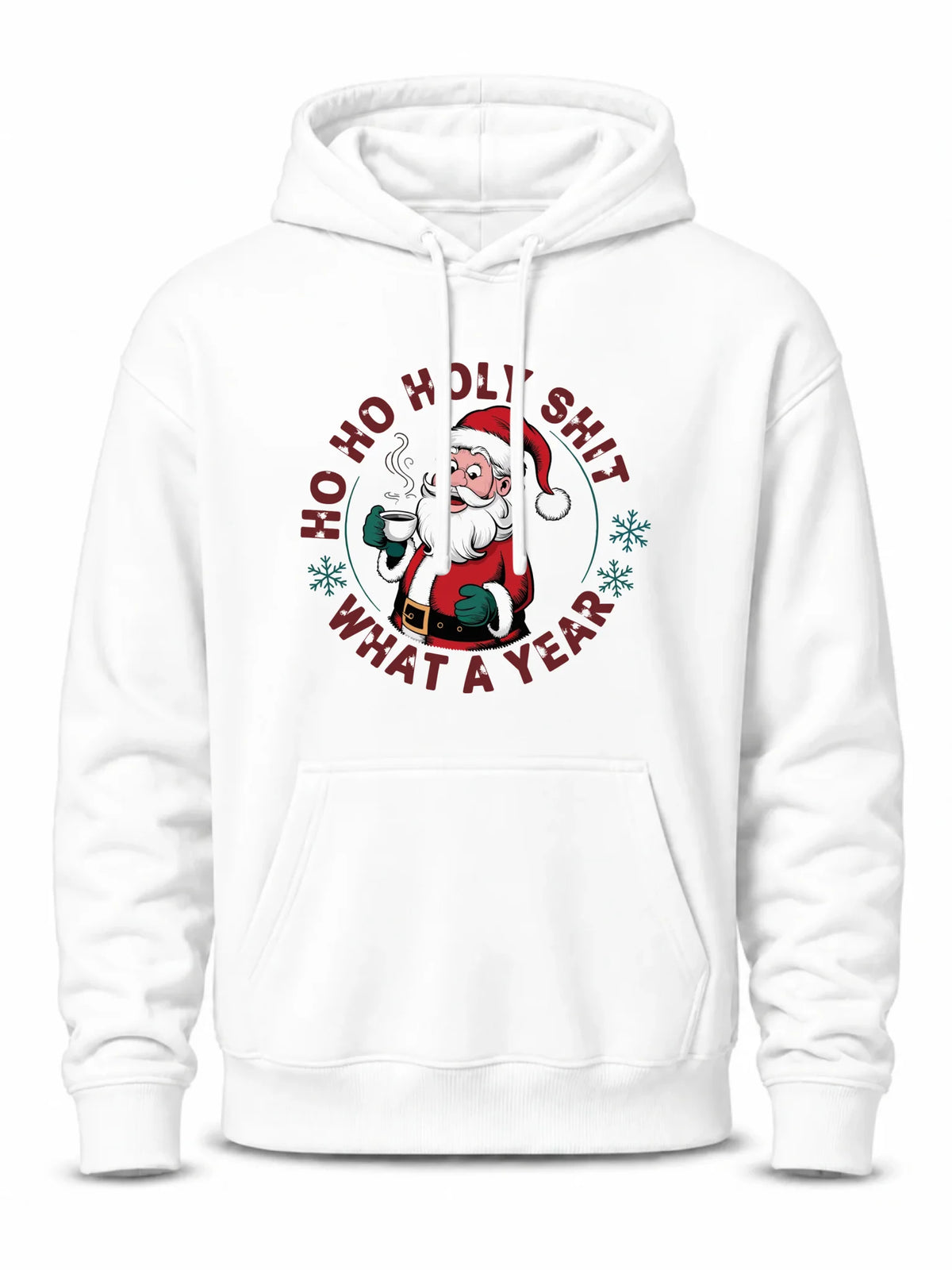 Bluza męska z kapturem świąteczna - Ho ho holy shit what a year BN74