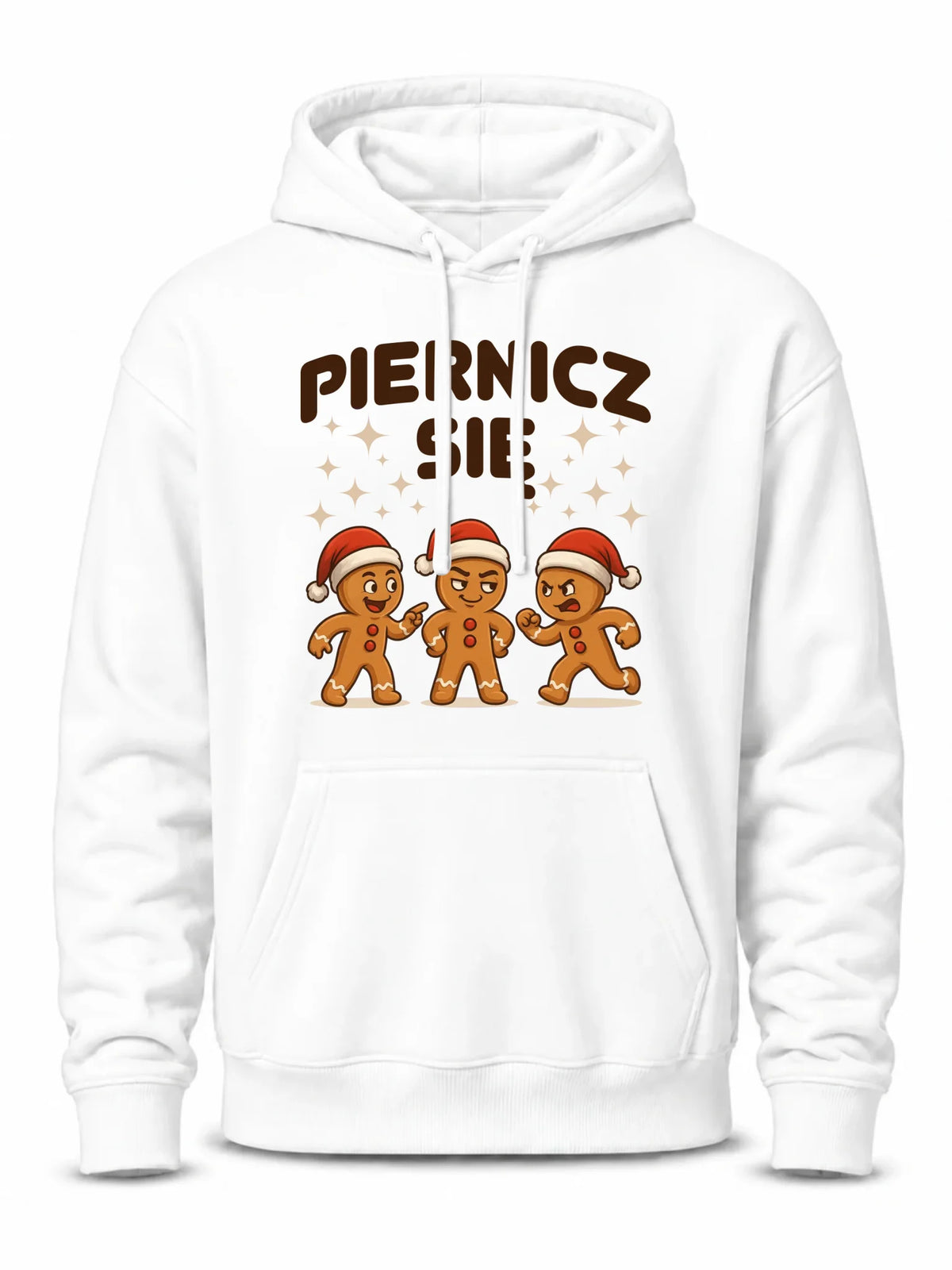 Bluza męska z kapturem świąteczna - Piernicz się BN149
