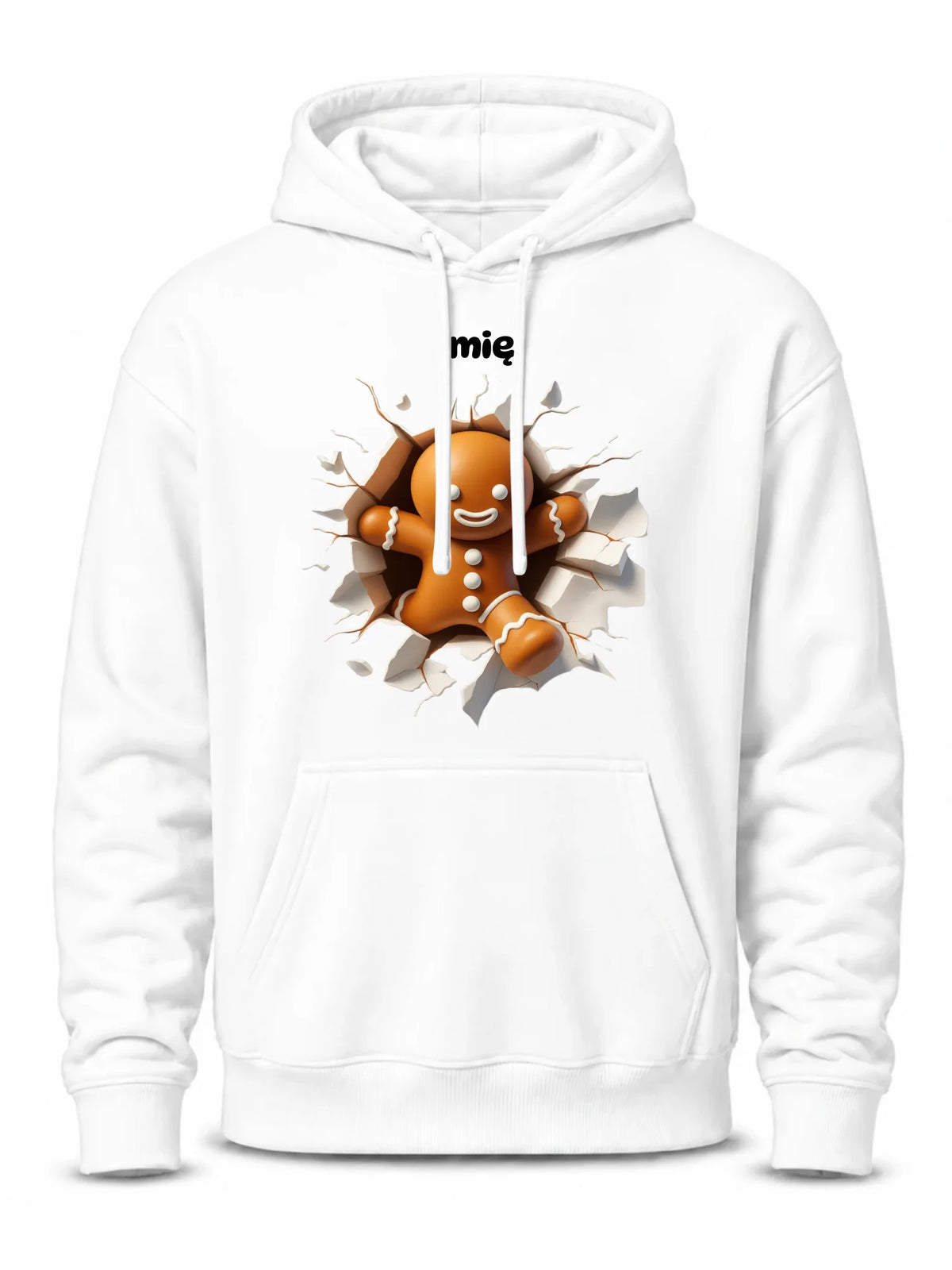 Bluza męska z kapturem świąteczna - Pierniczek 3D - personalizowana BN81