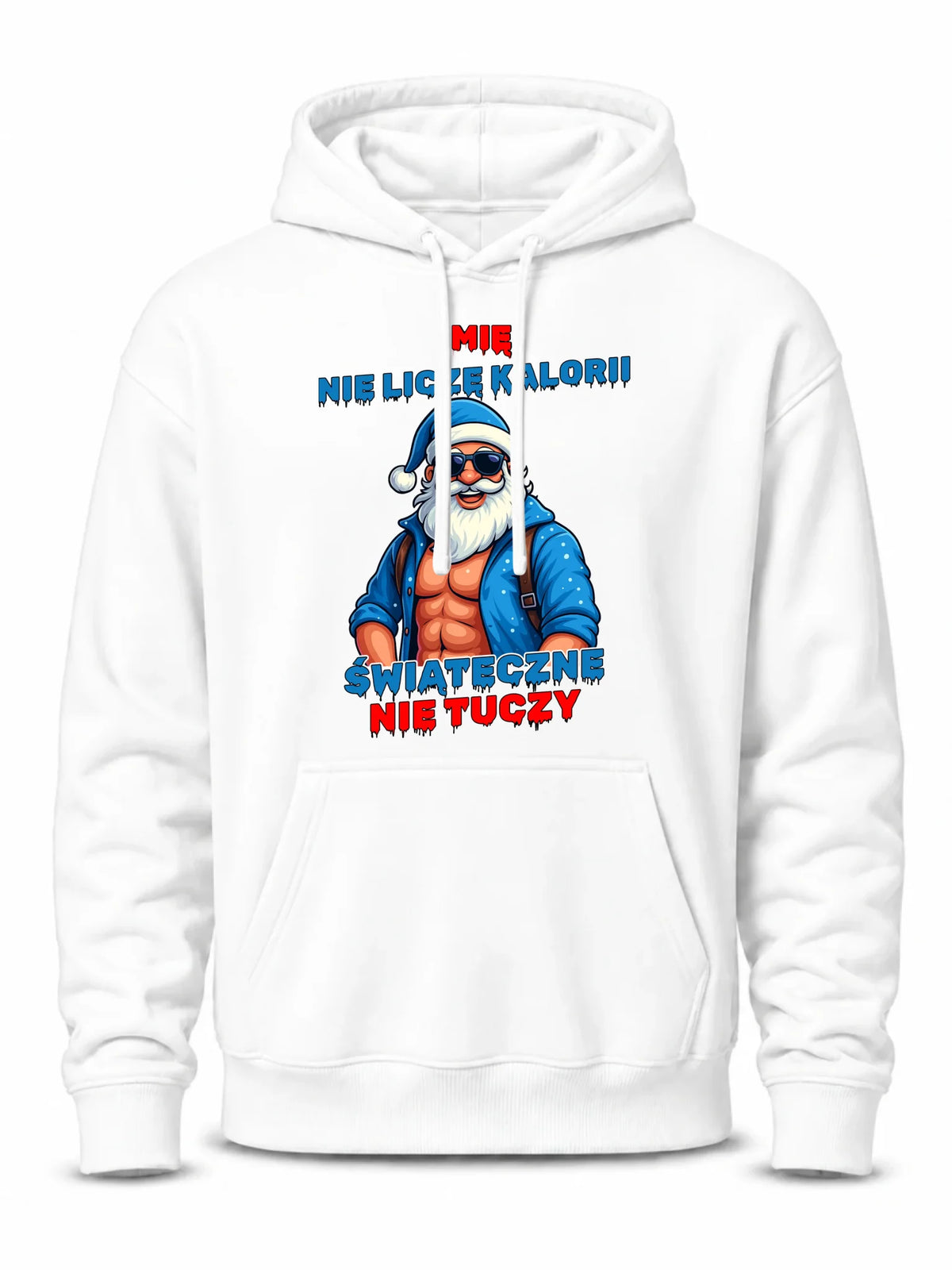 Bluza męska z kapturem świąteczna - Świąteczne nie tuczy - personalizowana BN118