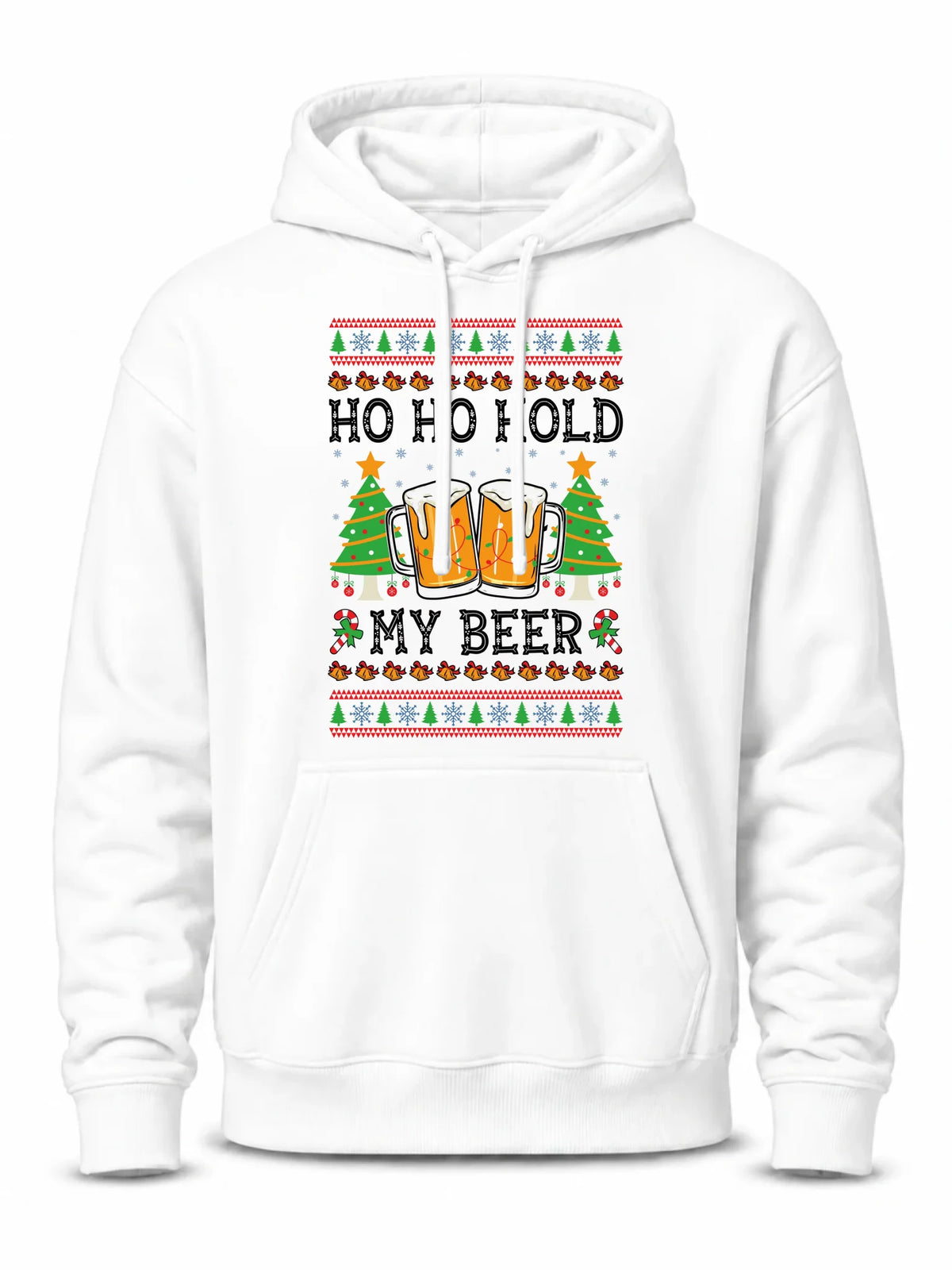 Bluza męska z kapturem świąteczna - Ho ho hold my beer BN131