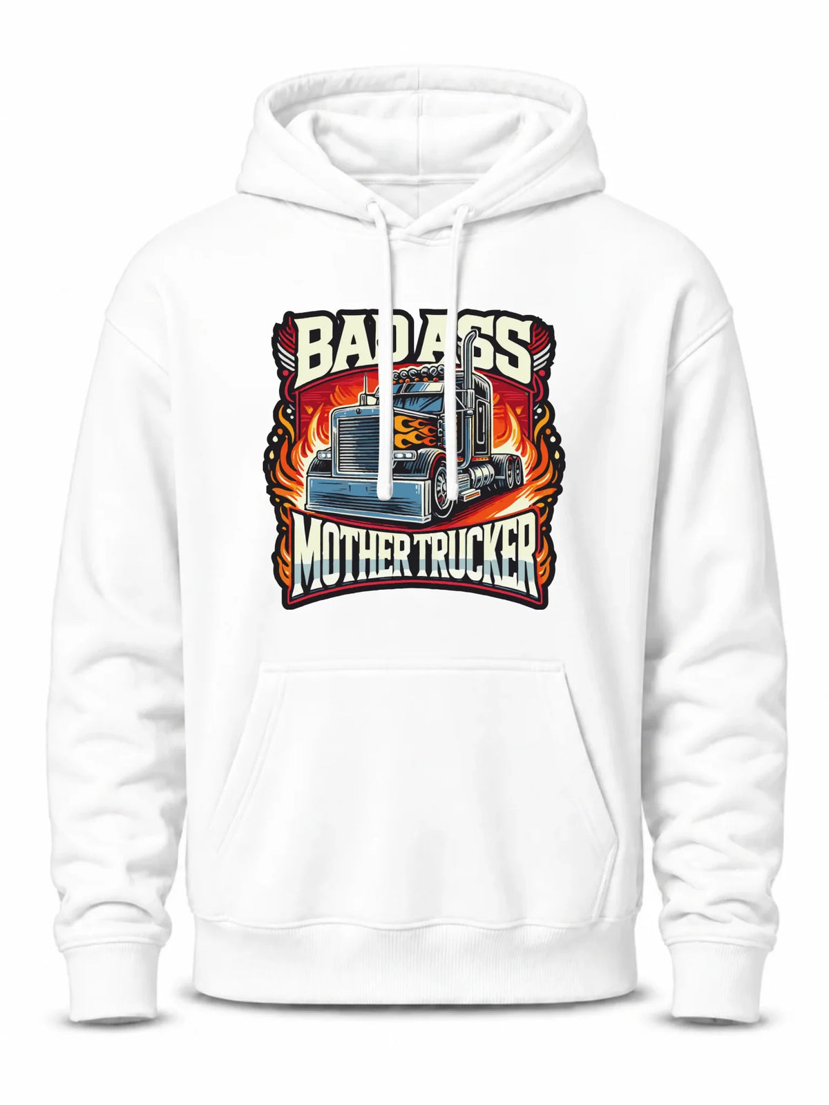 Bluza męska z kapturem dla kierowcy tira - Badass Mother Trucker ZKT04