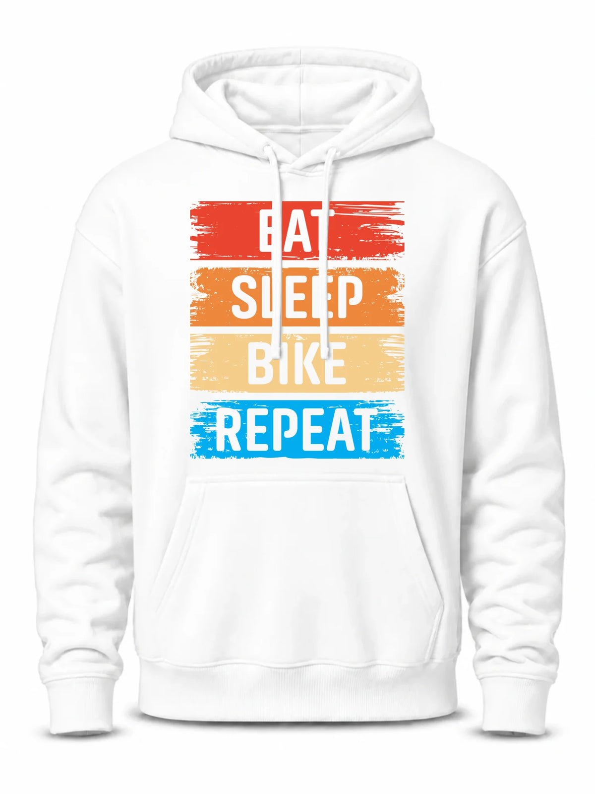 Bluza męska z kapturem na rower - Eat sleep bike repeat HR03