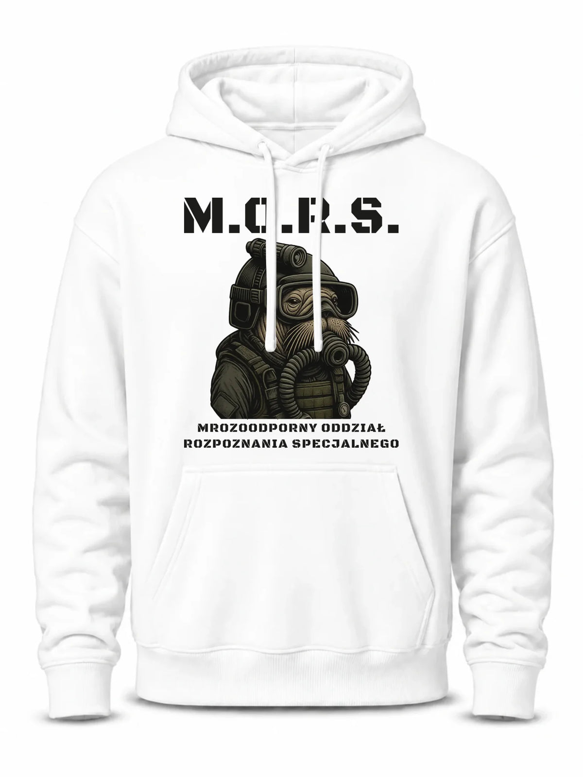 Bluza męska z kapturem - prezent dla morsa - M.O.R.S. Mrozoodporny Oddział Rozpoznania Specjalnego HM20