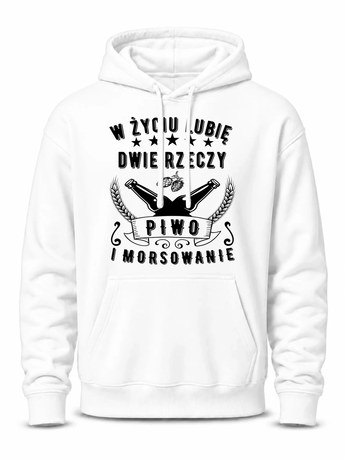 Bluza męska z kapturem - prezent dla morsa - Piwo i morsowanie - Mors HM09