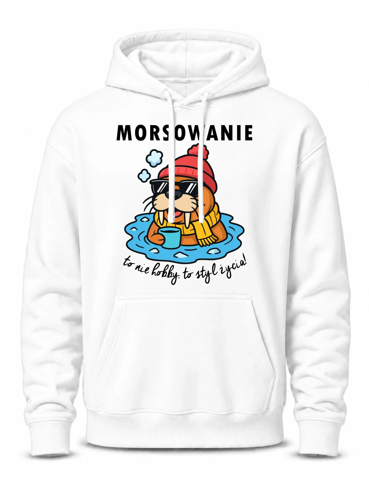 Bluza męska z kapturem - prezent dla morsa - Morsowanie to styl życia HM10