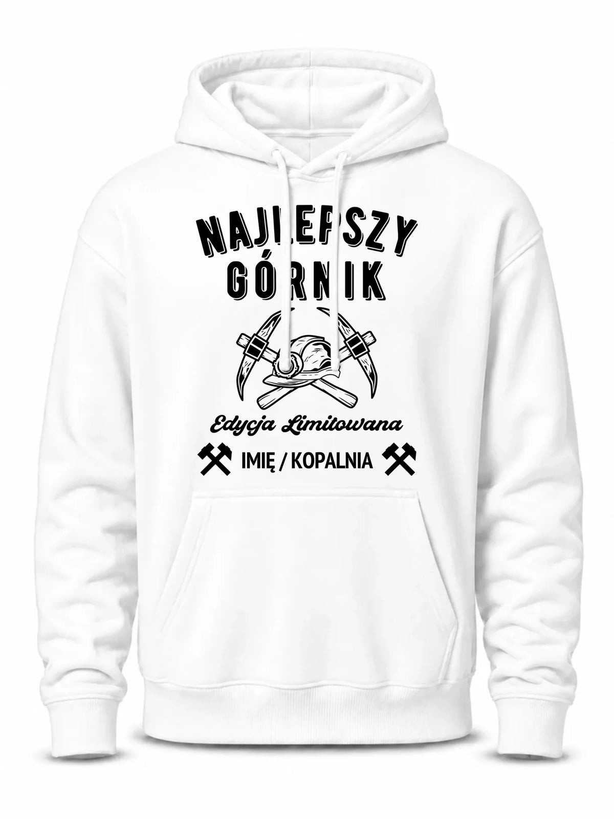Bluza męska z kapturem - prezent dla górnika - Najlepszy górnik - personalizowana G27