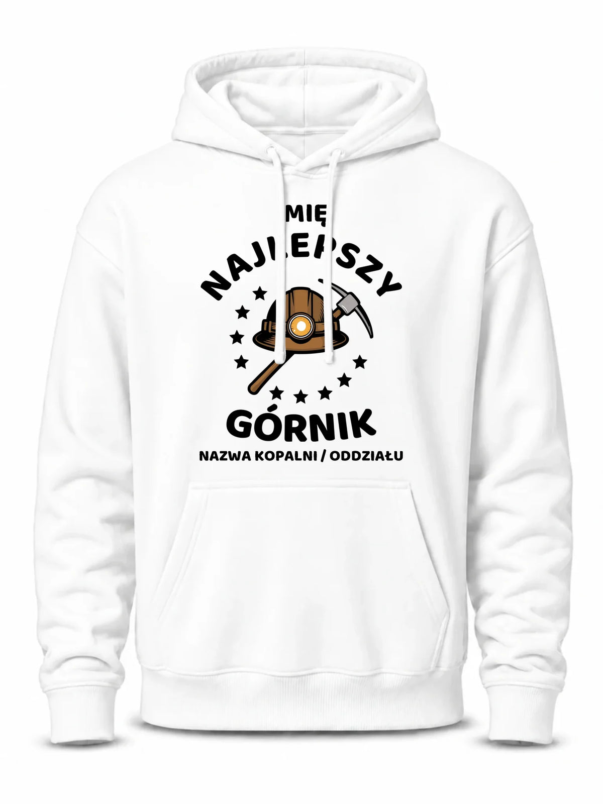 Bluza męska z kapturem - prezent dla górnika - Najlepszy górnik - personalizowana G23