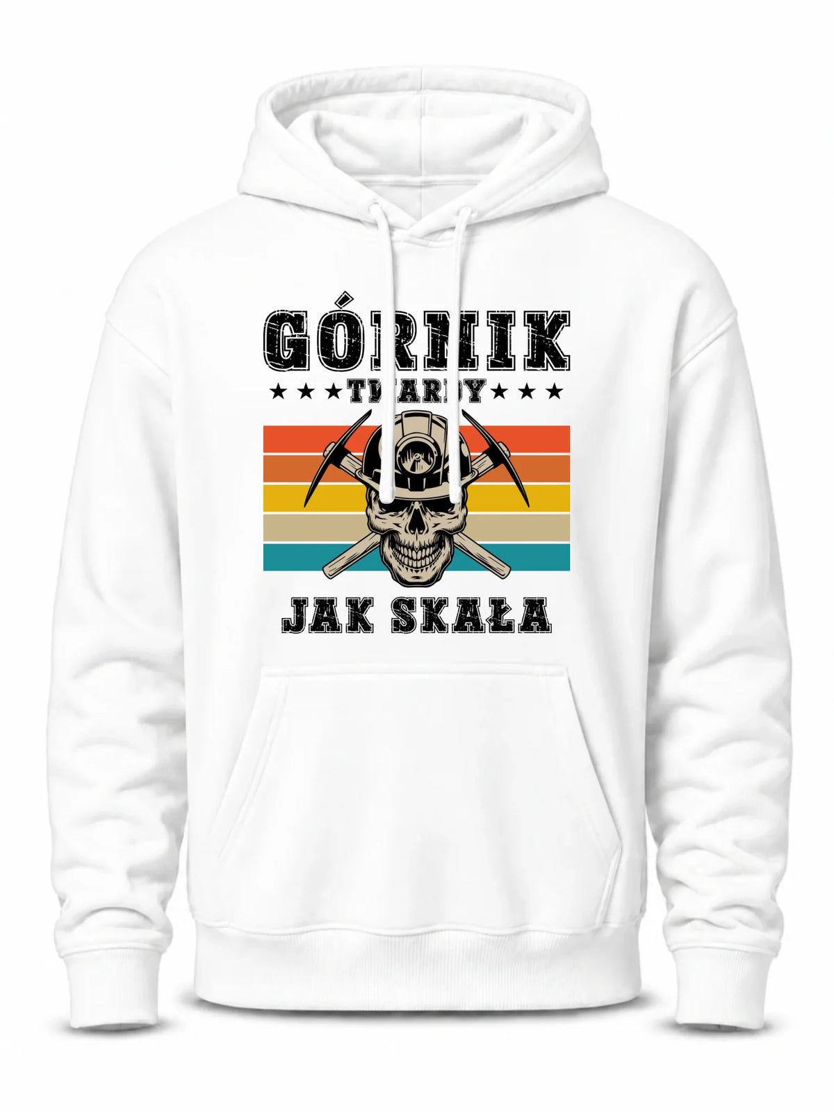 Bluza męska z kapturem - prezent dla górnika - Górnik twardy jak skała G21