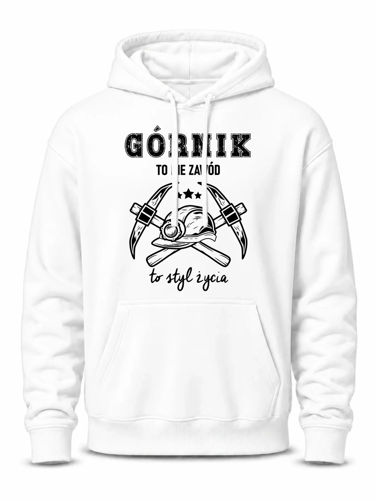 Bluza męska z kapturem - prezent dla górnika - Górnik to nie zawód to styl życia G05