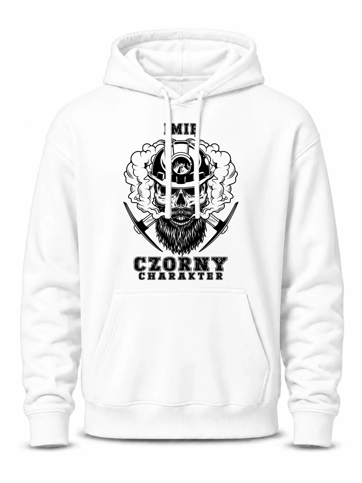 Bluza męska z kapturem - prezent dla górnika - Czorny charakter - personalizowana G06