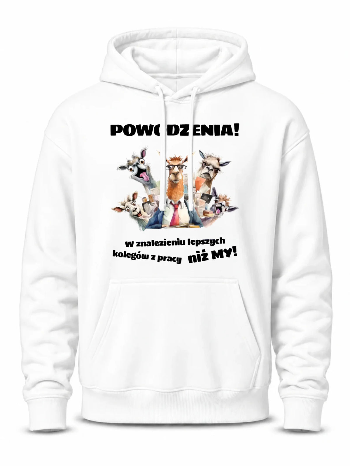 Bluza męska z kapturem na odejście z pracy - Powodzenia w znalezieniu lepszych kolegów OP08