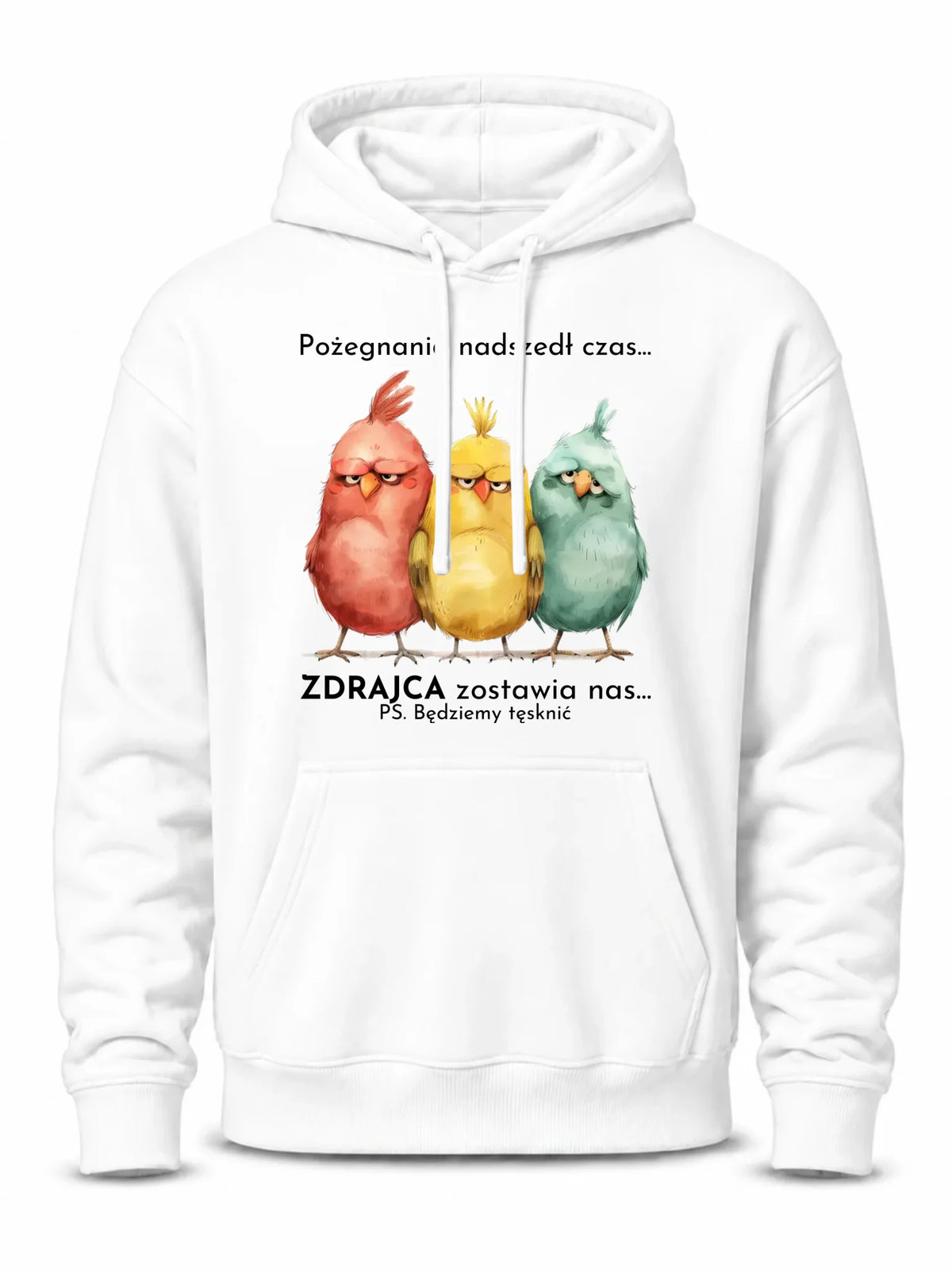 Bluza męska z kapturem na odejście z pracy - Pożegnania nadszedł czas OP05