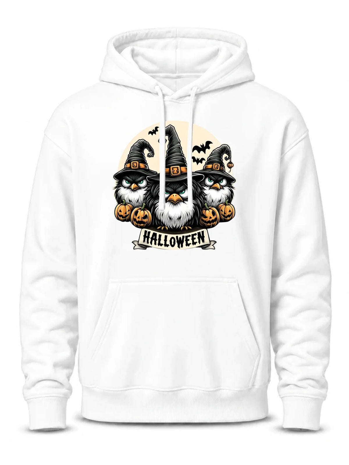Bluza męska z kapturem na Halloween - Upiorne sowy wiedźmy HL15