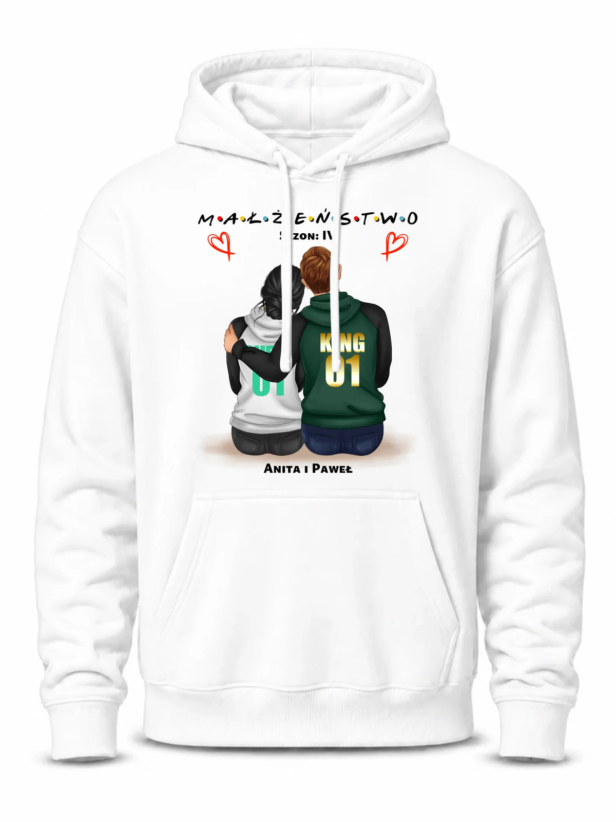 Bluza męska z kapturem dla męża - Małżeństwo Sezon - personalizowana W05