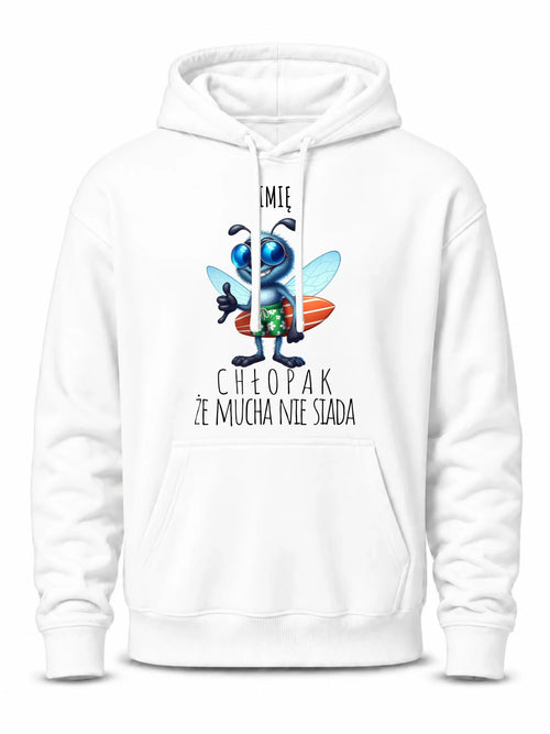 Bluza męska z kapturem - prezent dla chłopaka - Chłopak, że mucha nie siada essa - personalizowana DCH29