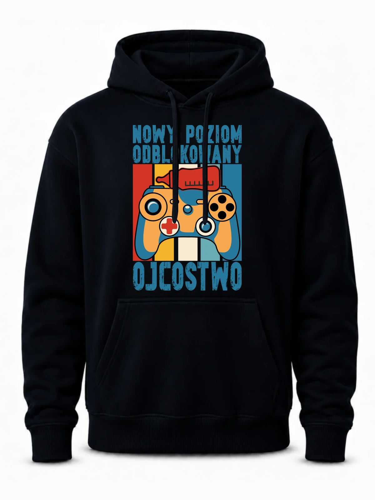 Bluza z kapturem dla młodego taty gamera - Nowy poziom odblokowany DT24