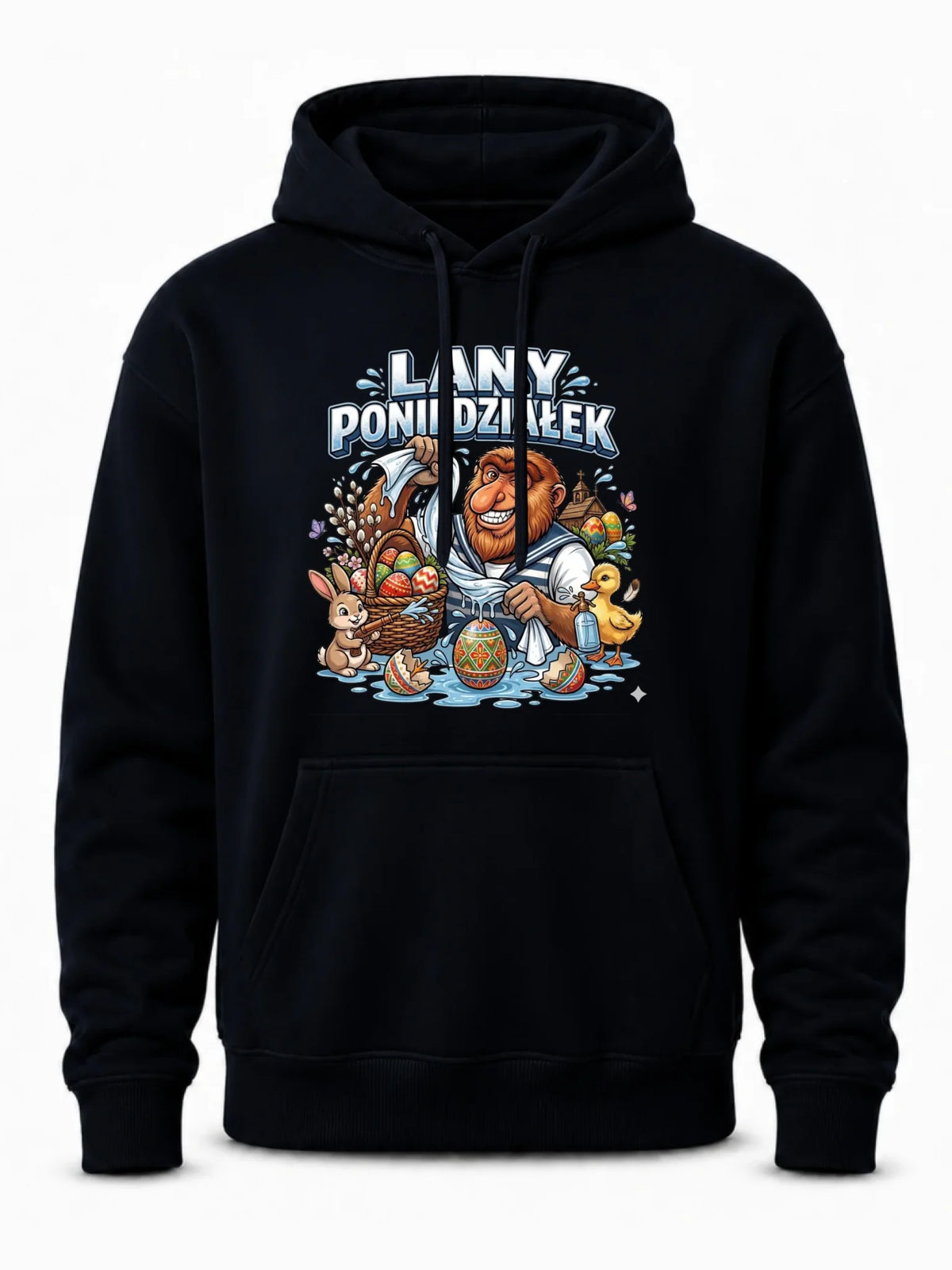 Bluza męska z kapturem wielkanocna - Lany poniedziałek Janusz Nosacz WN38