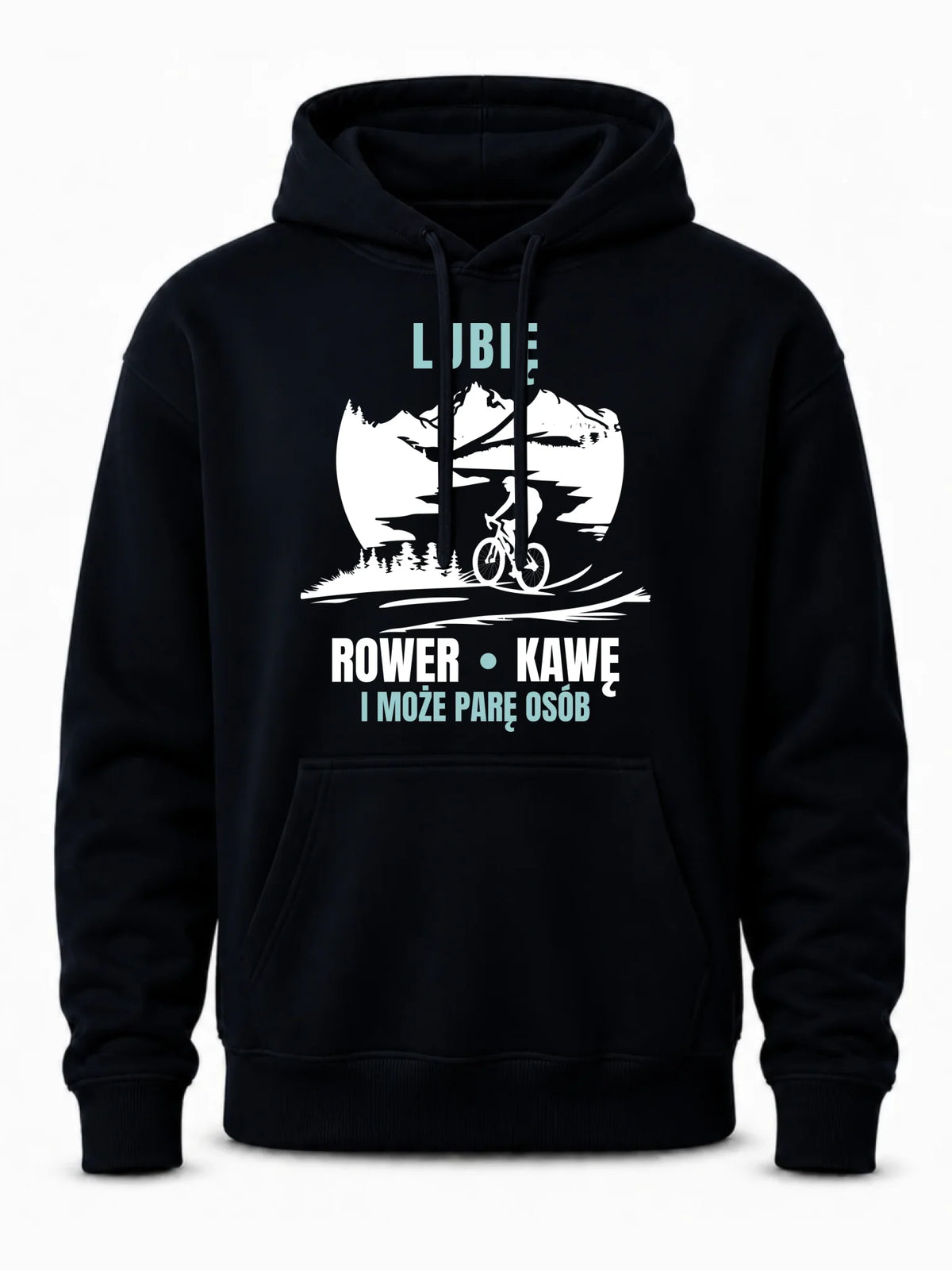 Bluza męska z kapturem - Lubię rower kawę i może parę osób HR05