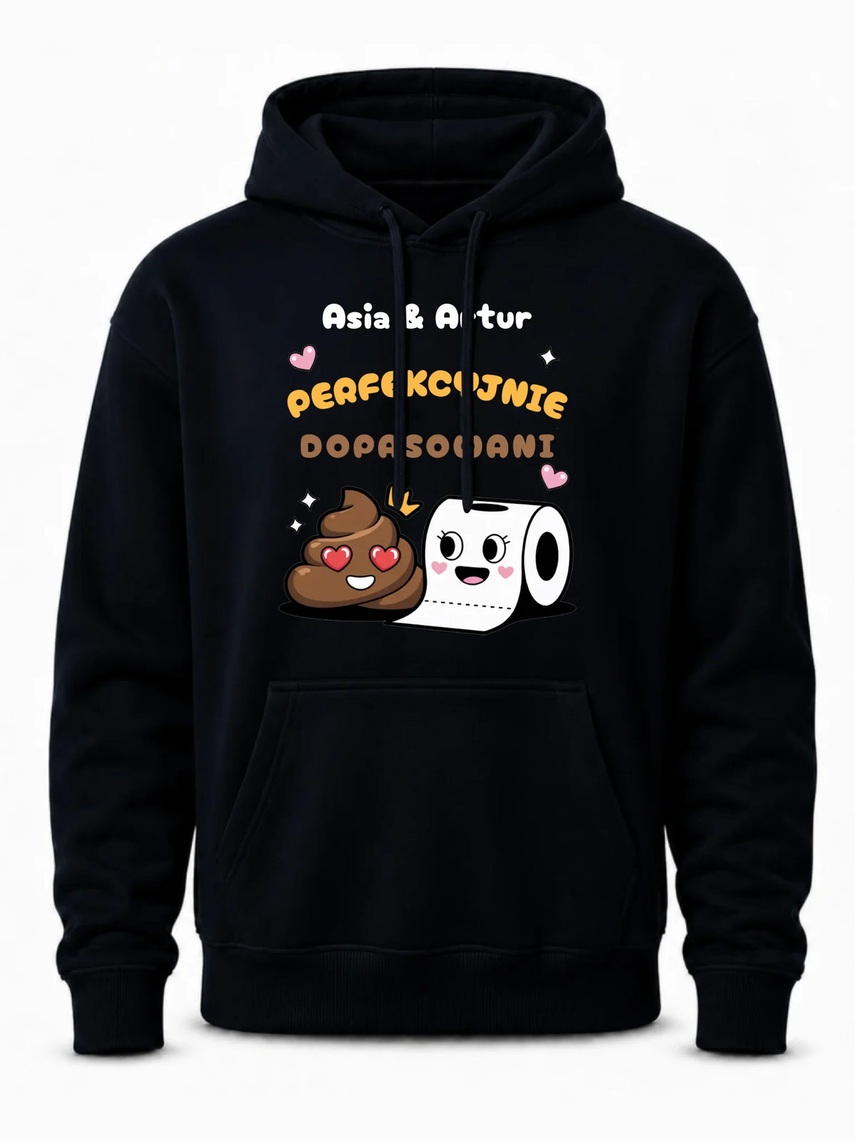 Bluza męska z kapturem - Perfekcyjnie dopasowani - personalizowana W81