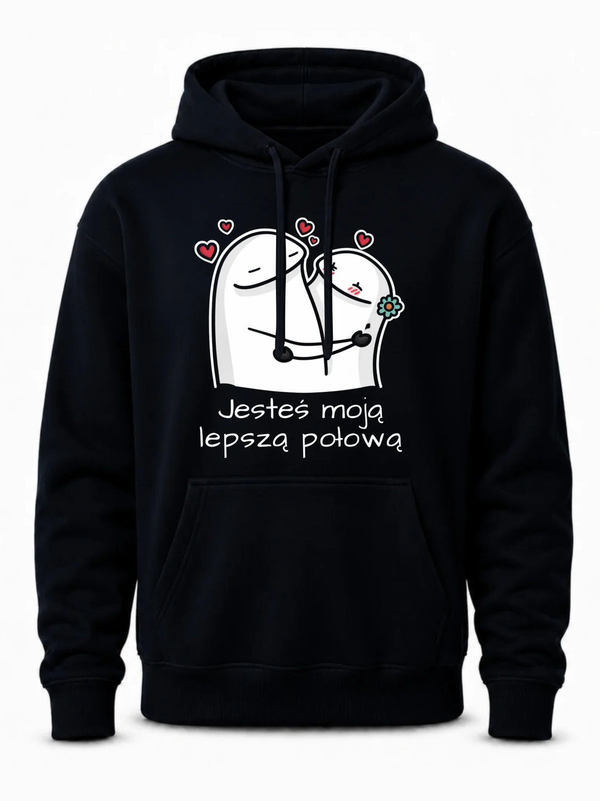 Bluza męska z kapturem - Jesteś moją lepszą połową W87