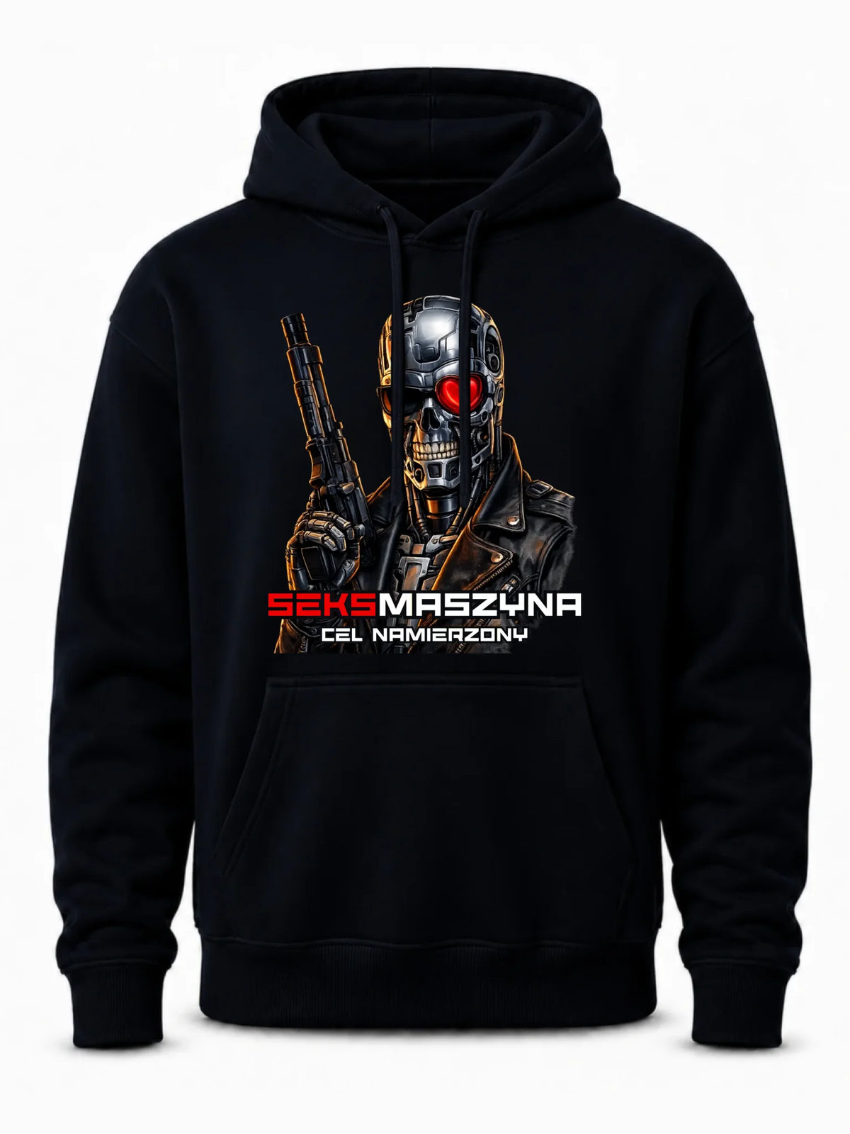 Bluza męska z kapturem dla faceta - Cyborg z sercem Seks maszyna DCH32