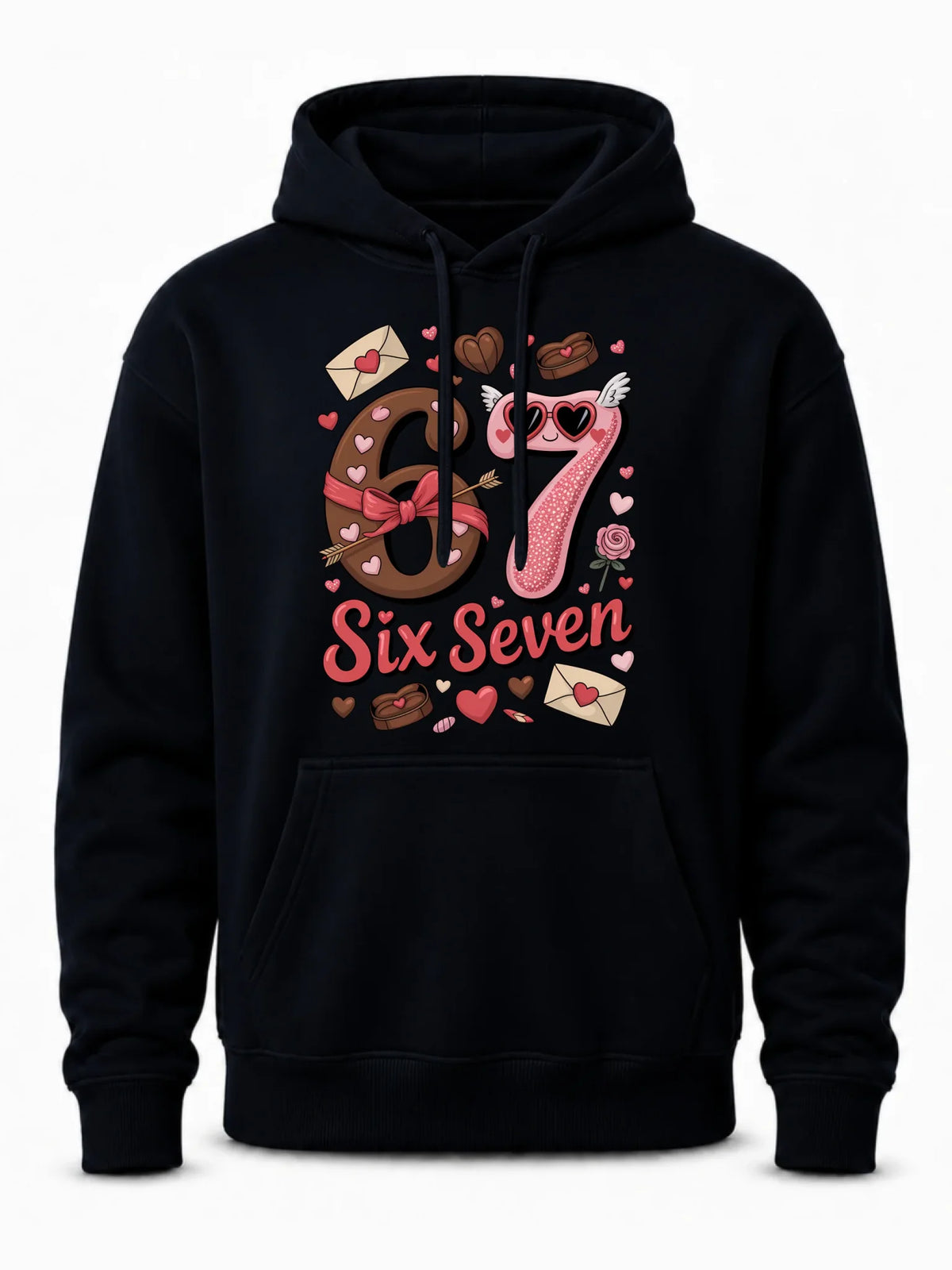 Bluza męska z kapturem - Miłość Six Seven 67 W72