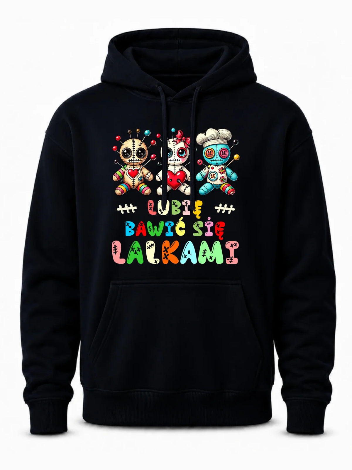Bluza męska z kapturem - Voodoo Lubię bawić się lalkami W52