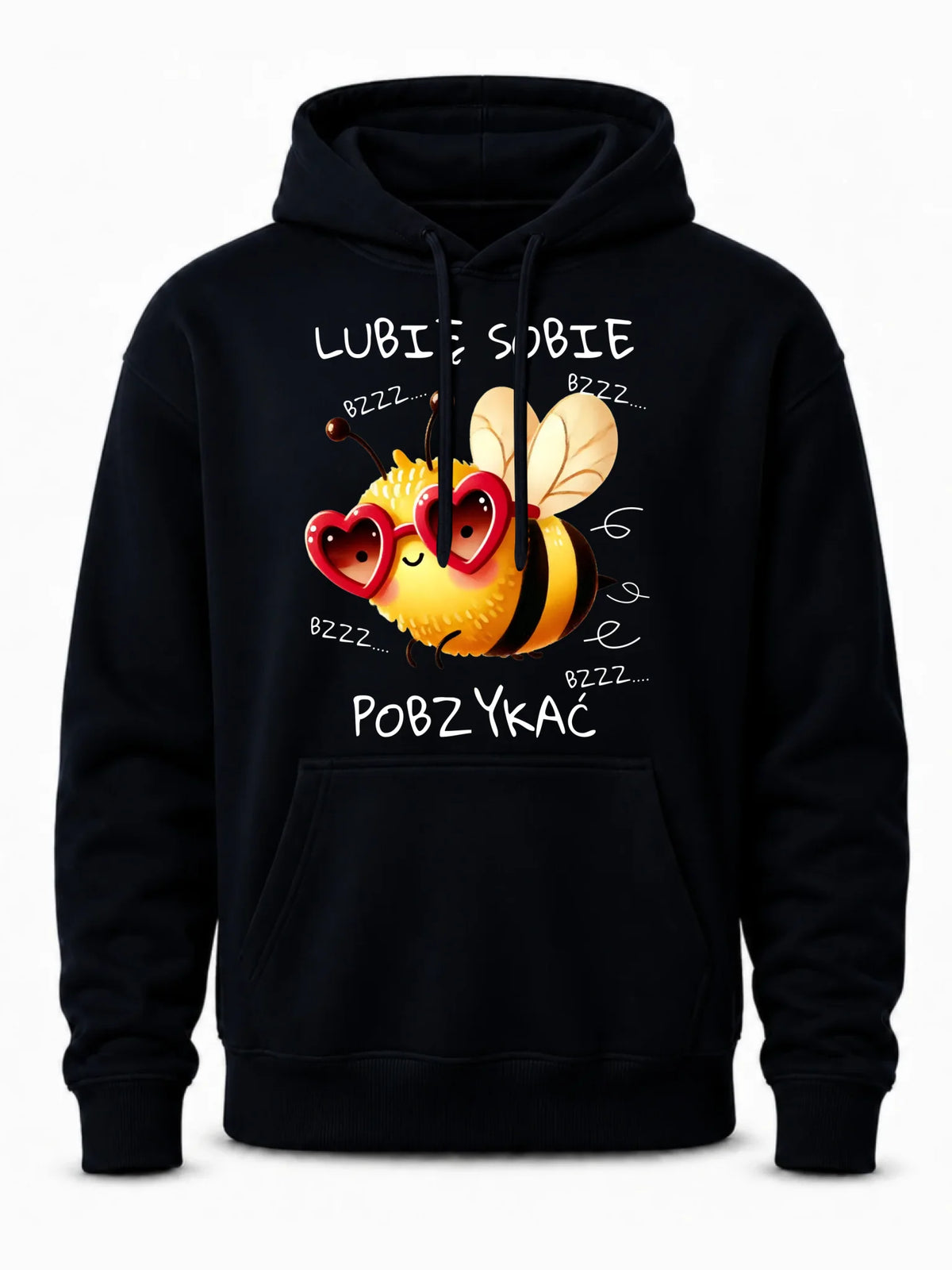 Bluza męska z kapturem - Lubię sobie pobzykać W51