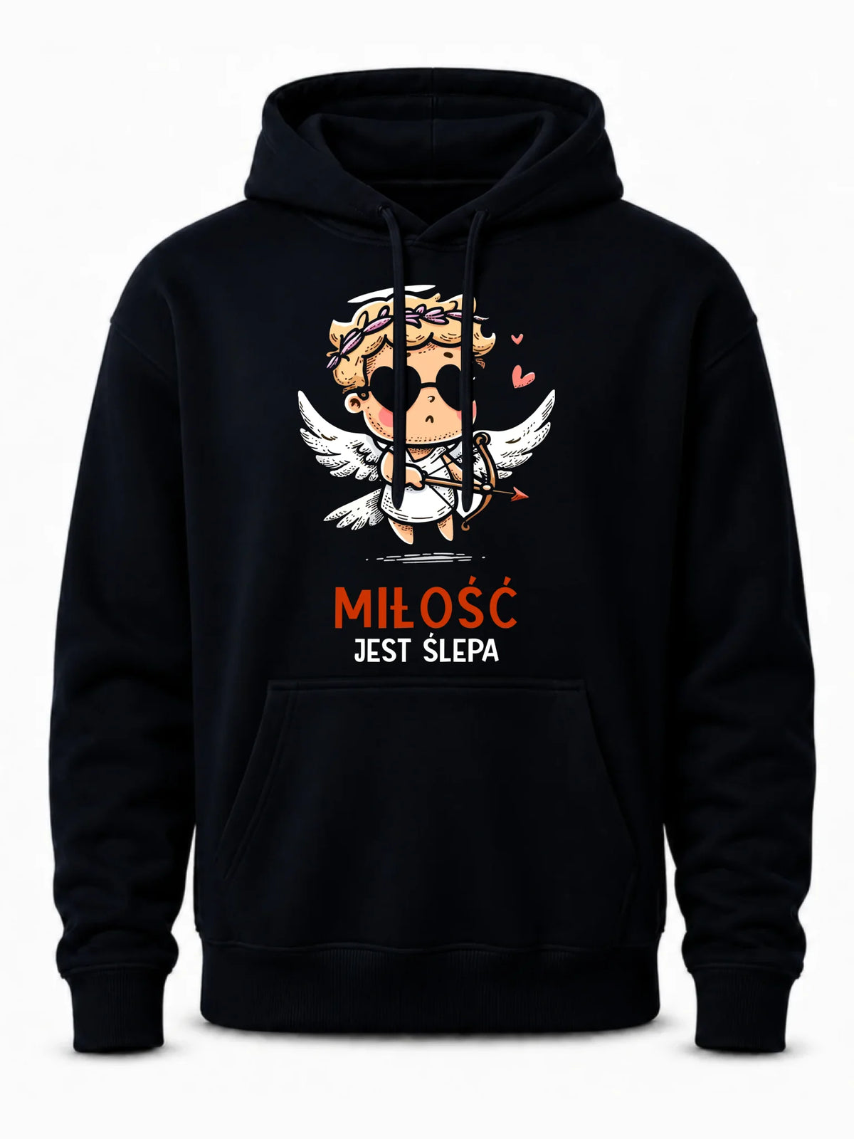 Bluza męska z kapturem - Miłość jest ślepa W48