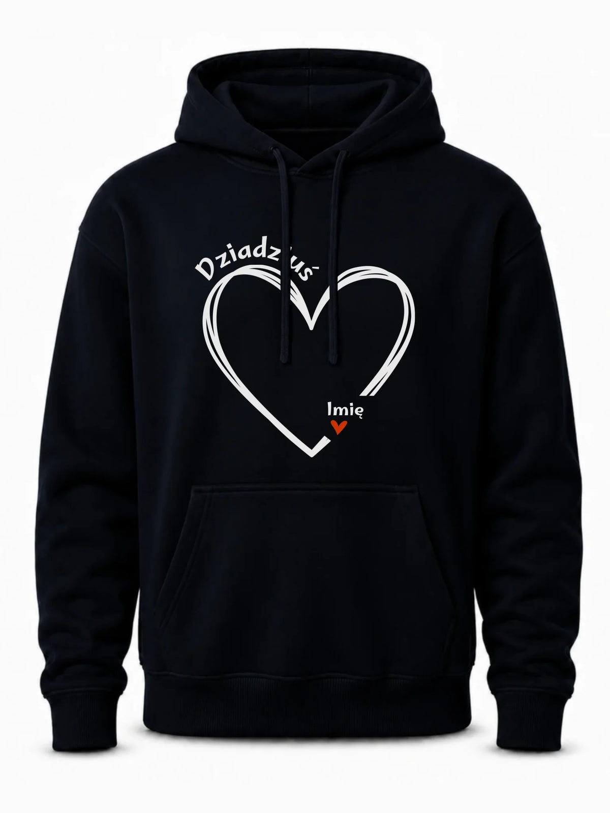 Bluza z kapturem dla dziadka - Serce z imionami wnuków 1-7 - personalizowana D26
