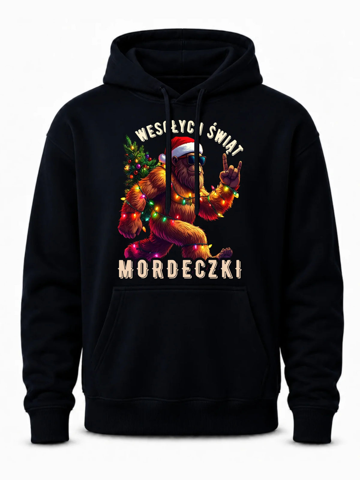 Bluza męska z kapturem świąteczna - prezent na święta - Yeti Wesołych Świąt mordeczki BN152