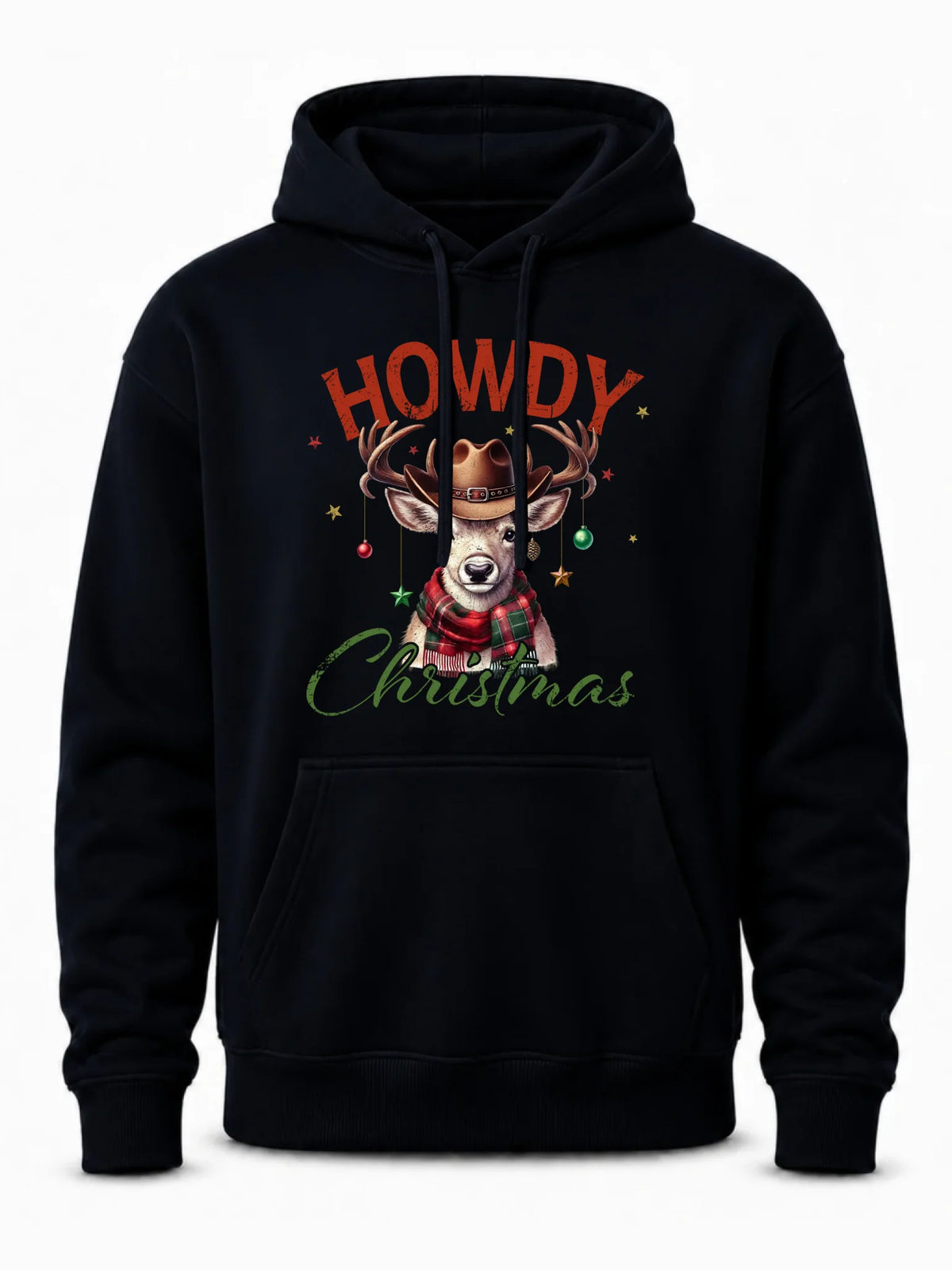 Bluza męska z kapturem świąteczna - Howdy Christmas BN54
