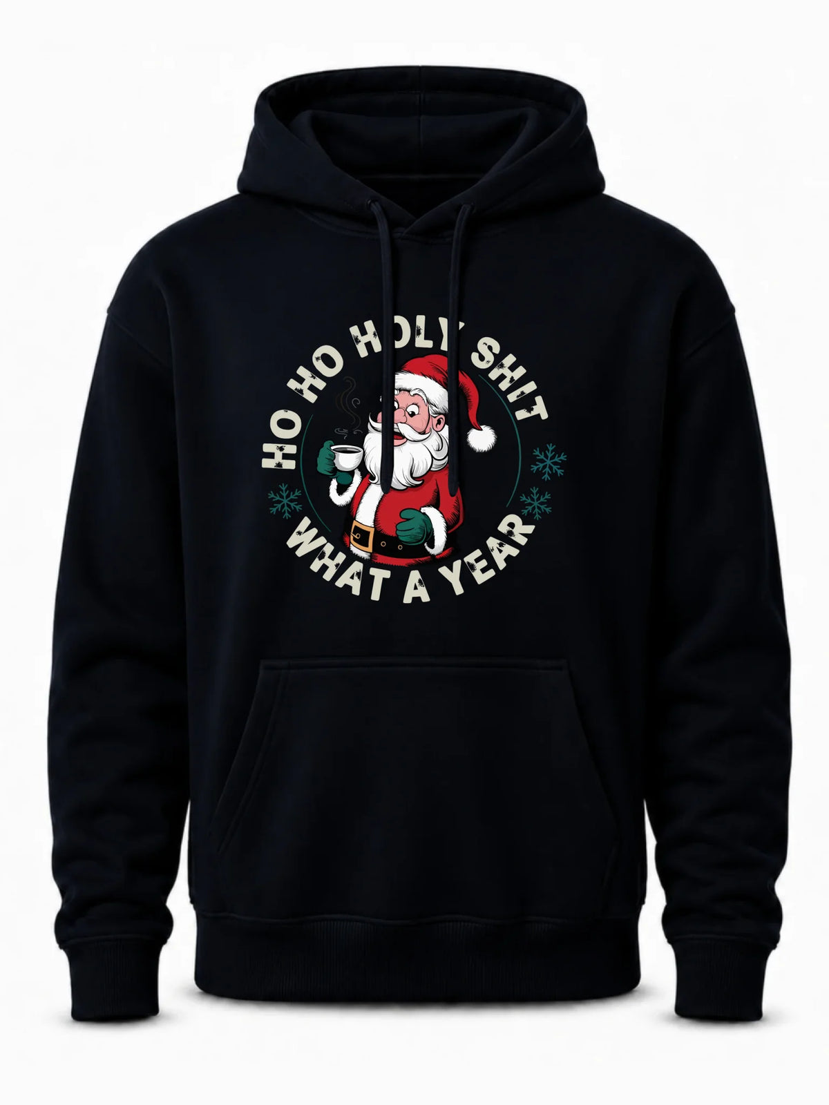 Bluza męska z kapturem świąteczna - Ho ho holy shit what a year BN74