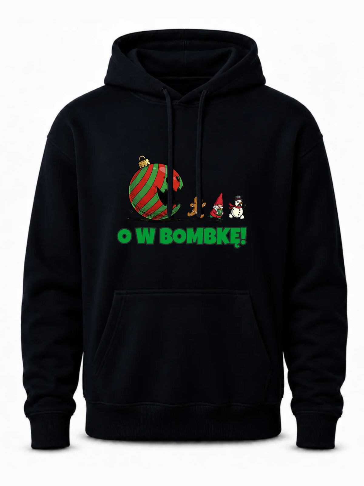Bluza męska z kapturem świąteczna - O w bombkę BN142