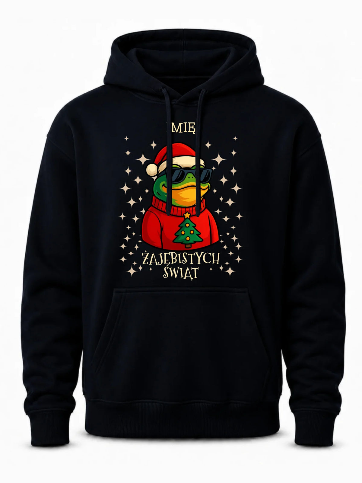 Bluza męska z kapturem świąteczna - Żajebistych Świąt - personalizowana BN144