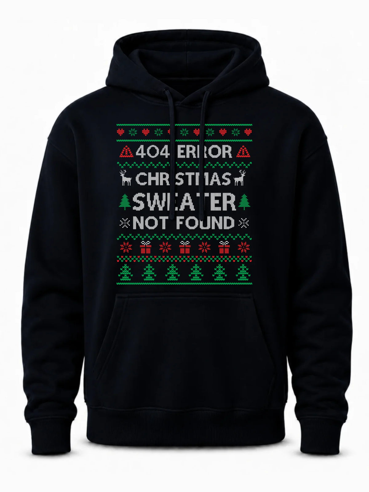 Bluza męska z kapturem świąteczna - Error 404 Christmas sweater not found BN107