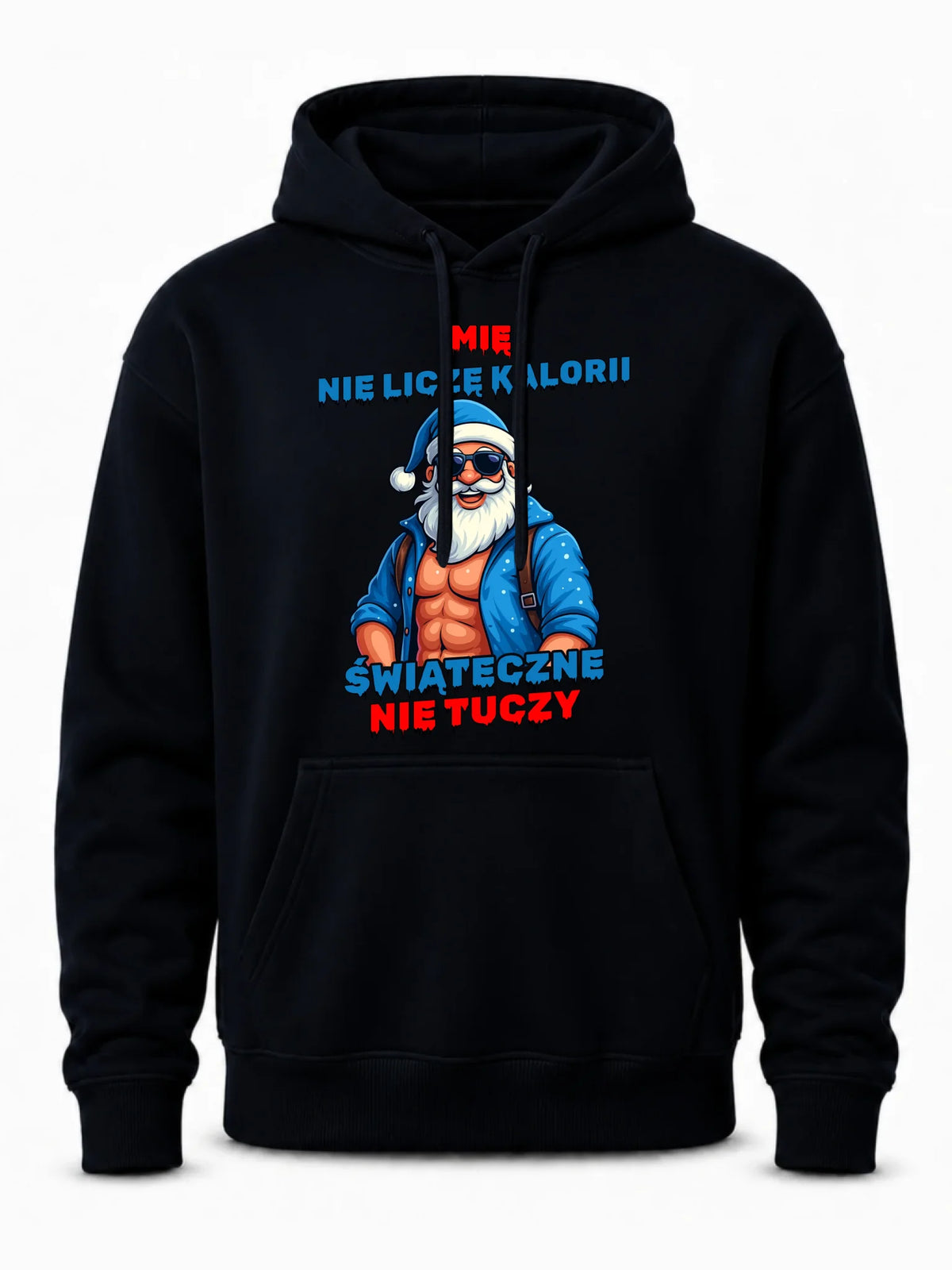 Bluza męska z kapturem świąteczna - Świąteczne nie tuczy - personalizowana BN118
